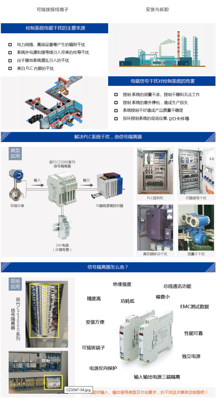 CZ3058  一进一出 振动传感器输入隔离器