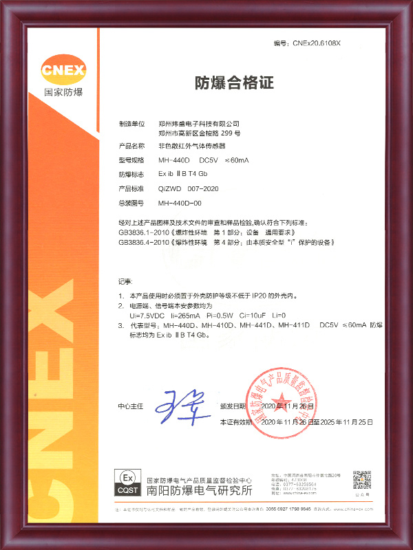 Explosion-proof-certificate-MH440D