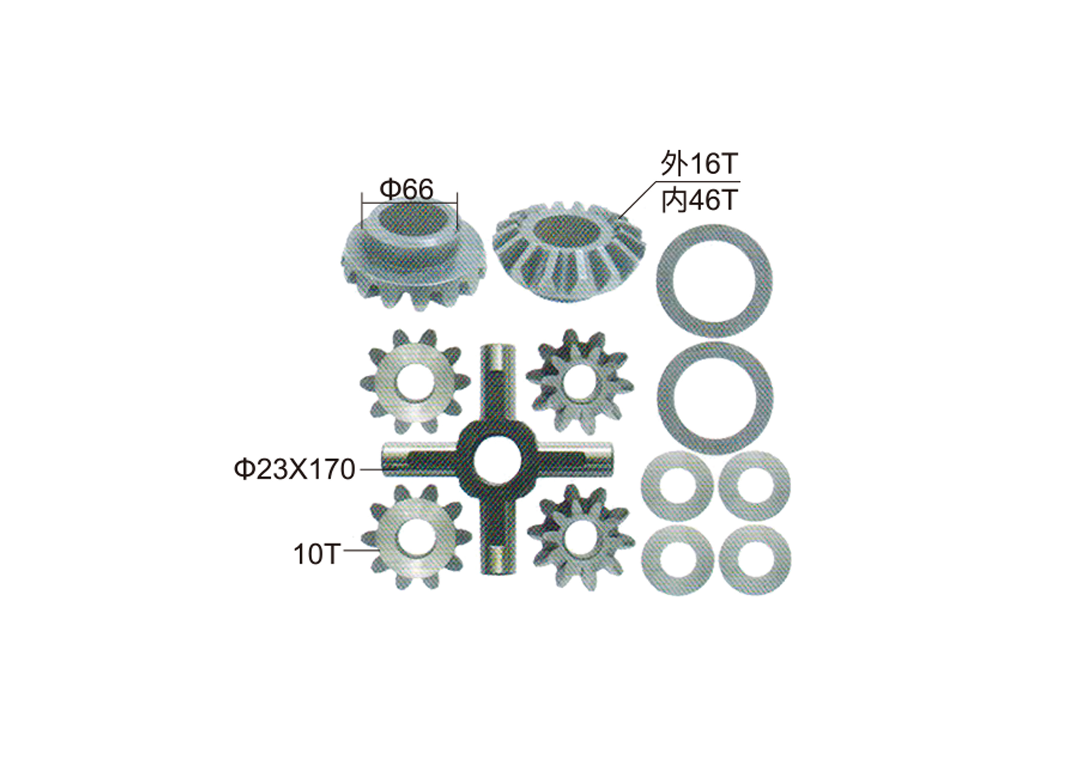 Differential Carrier Gear Kit For Hyudai Spider Size 23x170 KIT DIFERENCIAL