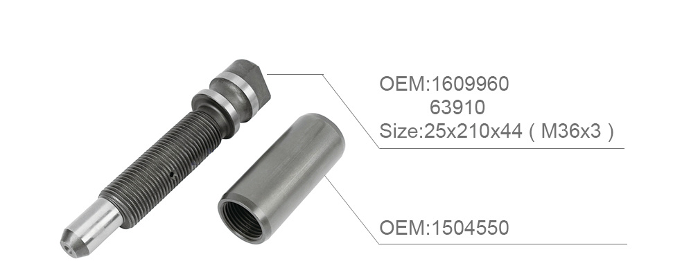 Leaf Spring Pin And Bushing OEM 1609960 63910 1504550 Size 25x210x44(M36x3) Spring Pin For Volvo