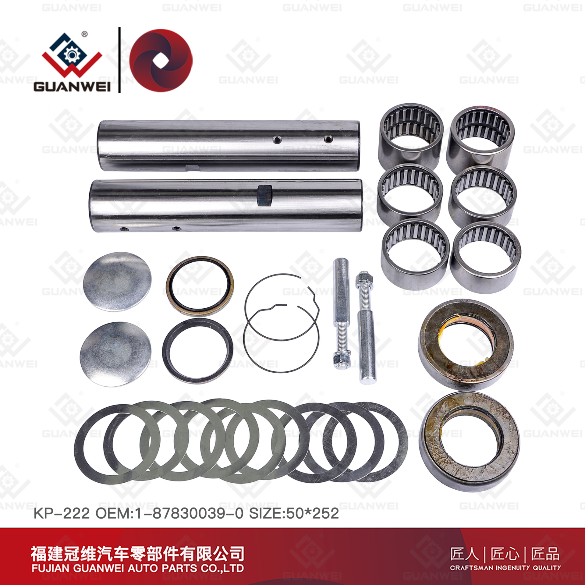 King Pin Kit KP-222 OEM 1-87830039-0 Tamaño: 50X252 para Isuzu