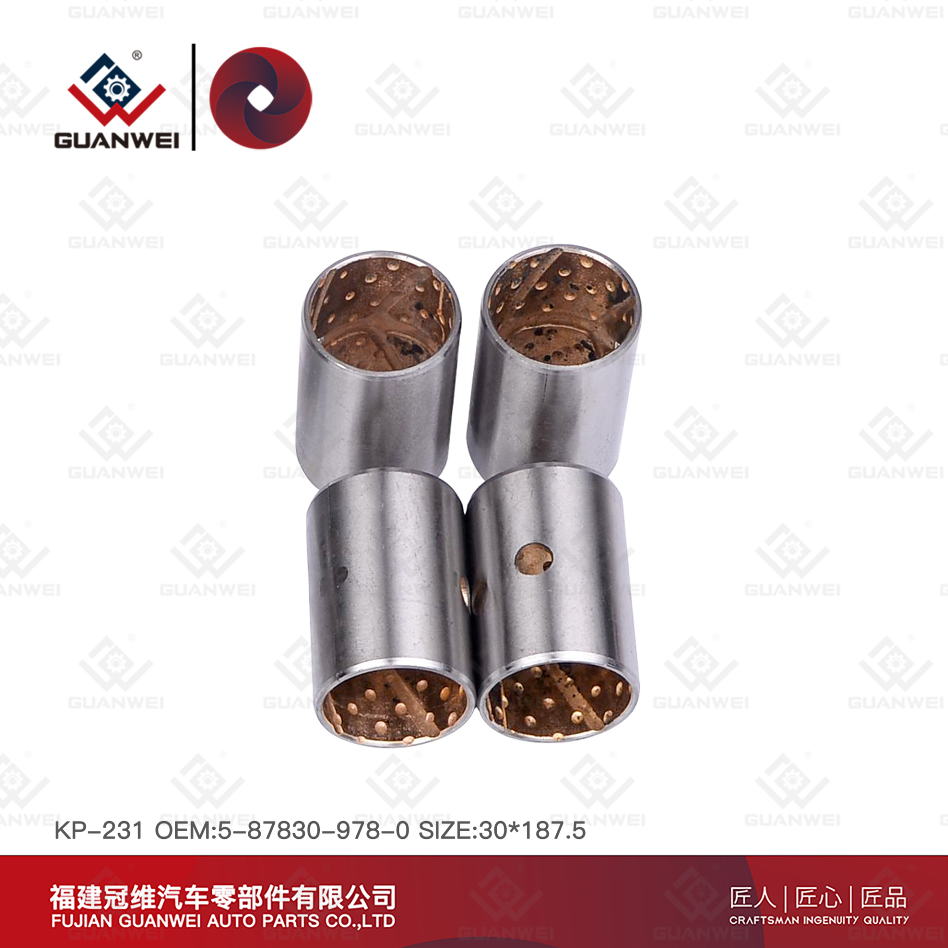Venta caliente JUEGO PIVOTE DE MANGUETA king pin kit OEM número: 5-87830536-0 para Isuzu KP-231