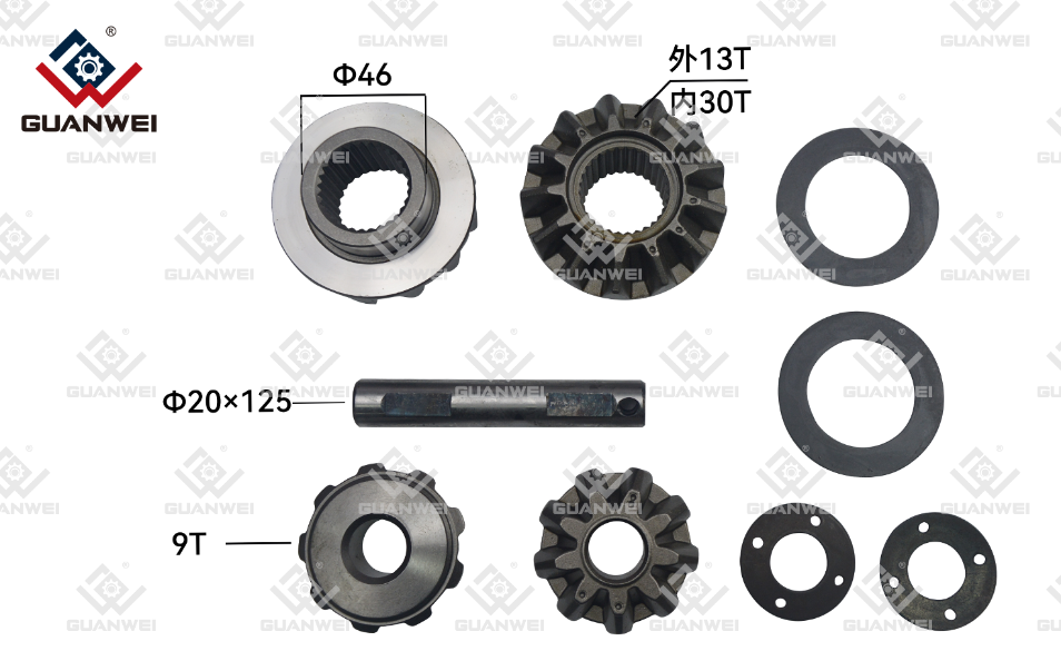 Kit de engrenagem de aranha diferencial tamanho 20x125 13T/30T Kit Reparo CAIXA DIFERENCIAL