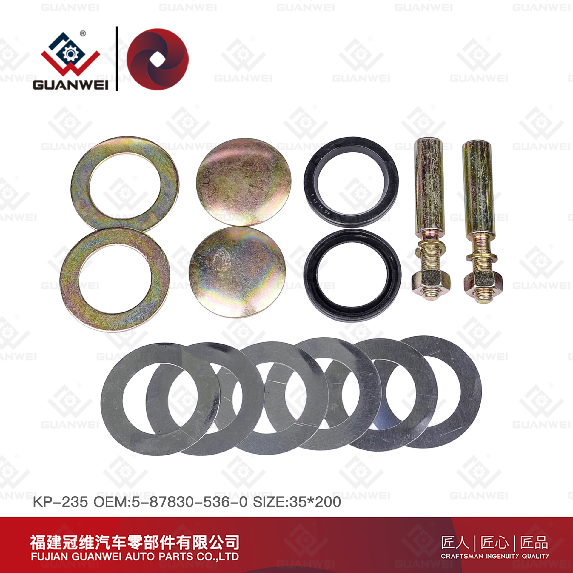 King Pin Repair Conjunto OEM Número: 5-87830536-0 Tamanho: 25x187.5 Para Nissan
