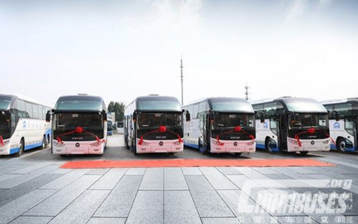 Foton AUV BJ6906 Intercity Buses Arrive in Yichang for Operation