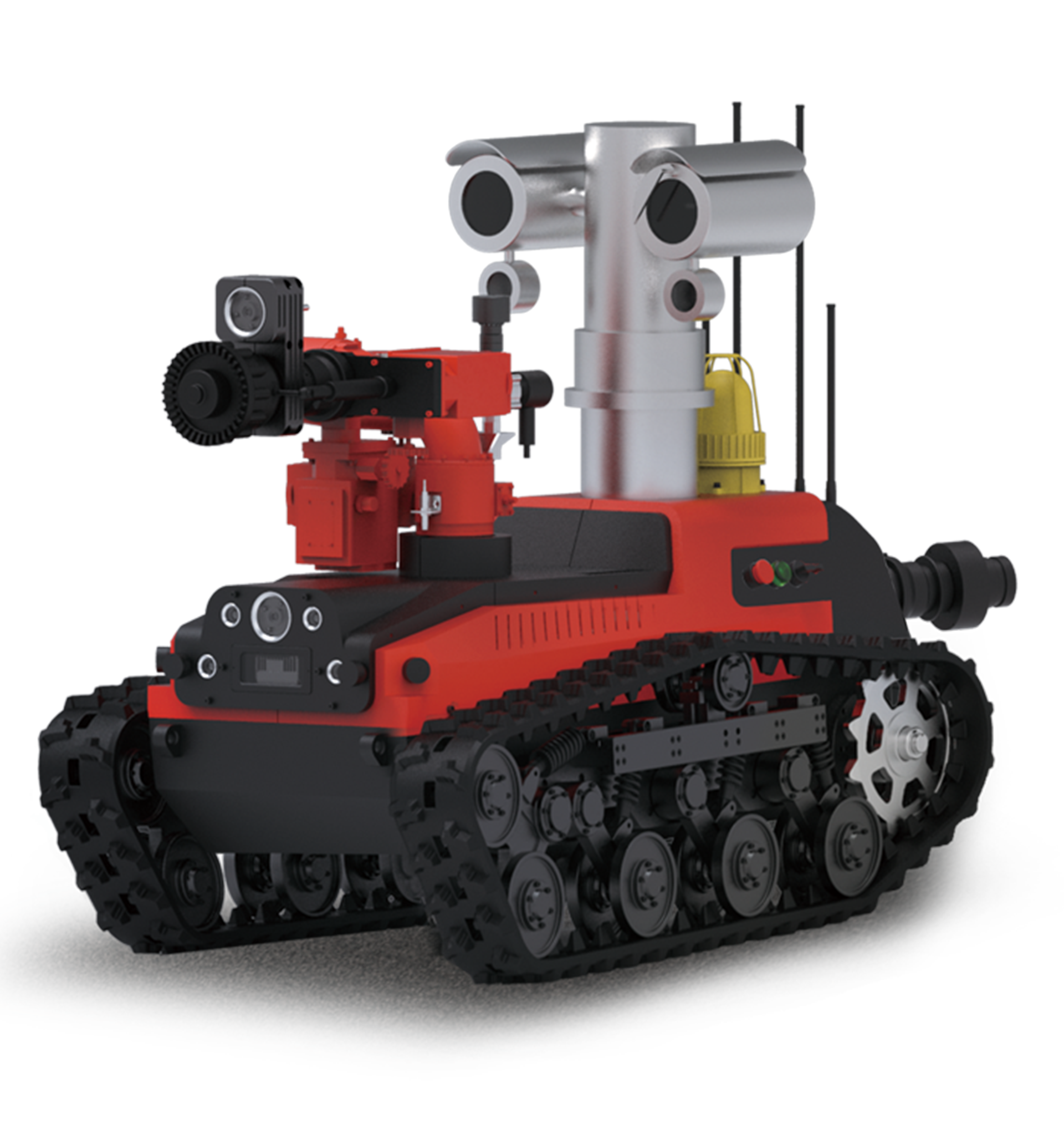 Explosion-proof fire reconnaissance and fire fighting robot