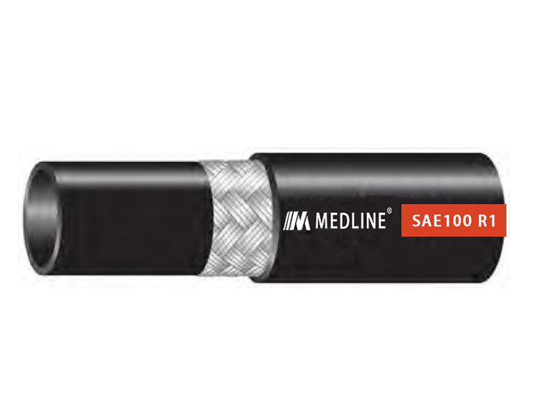 SAE 100R17 紧凑型21Mpa工作压力1和2层钢丝增强橡胶液压软管