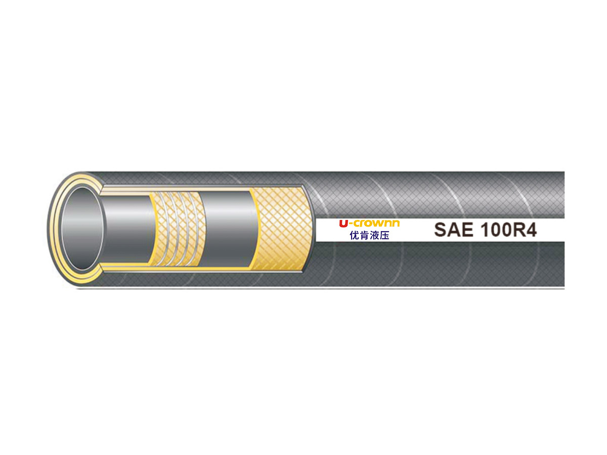 SAE 100 R4 液壓吸引橡膠軟管