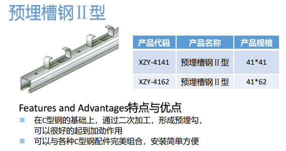 预埋槽钢II型