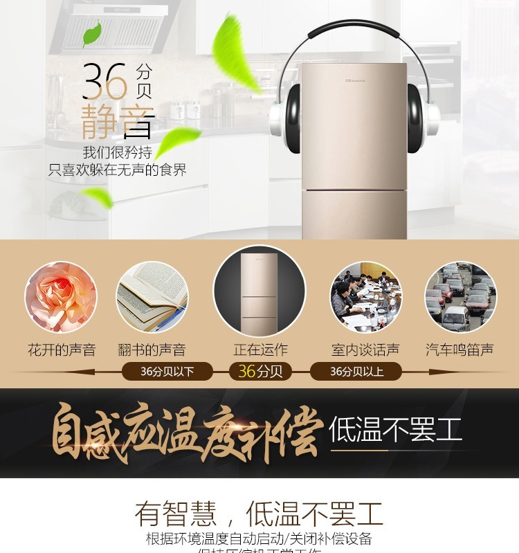 【BCD-220DQ】三門定頻220升二級能效冰箱