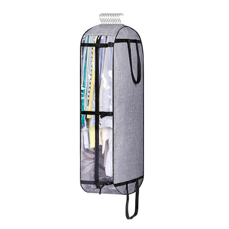 Gray Cationic Waterproof Garment Bag Thickened Widened Durable Antibacterial Clothing Dust Cover