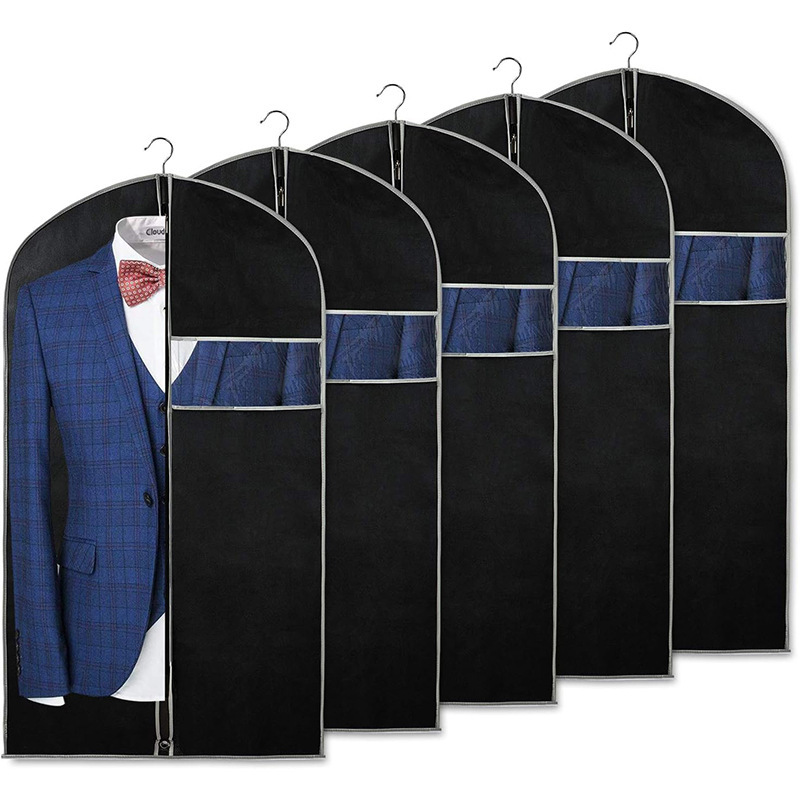 Foldable Non Woven Suit Bag Travel Garment Dust Cover for Clothes Protection