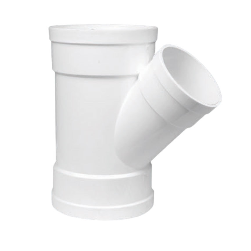 PVC drainage-45°reducing inclined tee