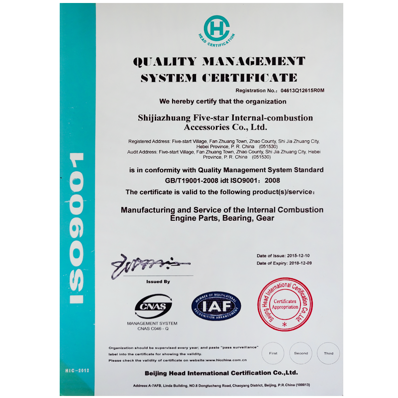 ISO 9001 Mangement System Certificate