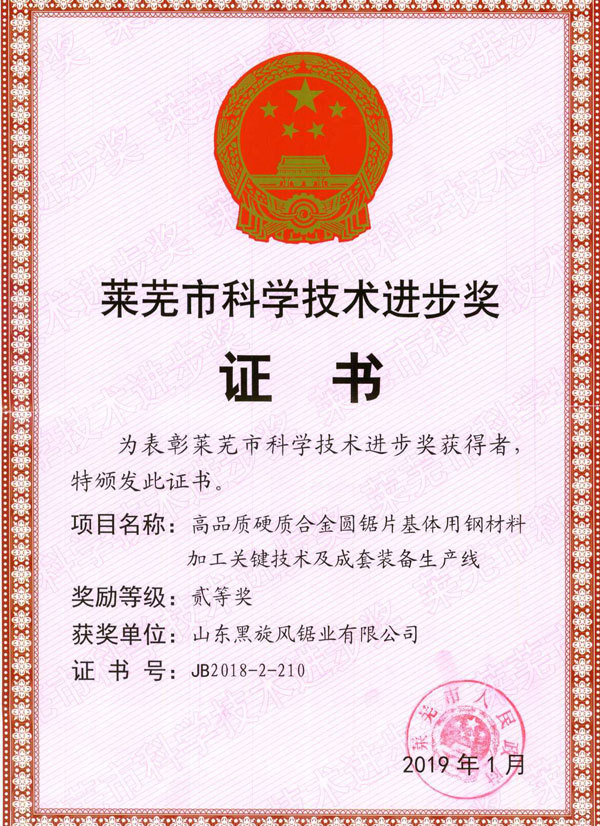 萊蕪市科技進步獎 萊蕪市科技進步獎