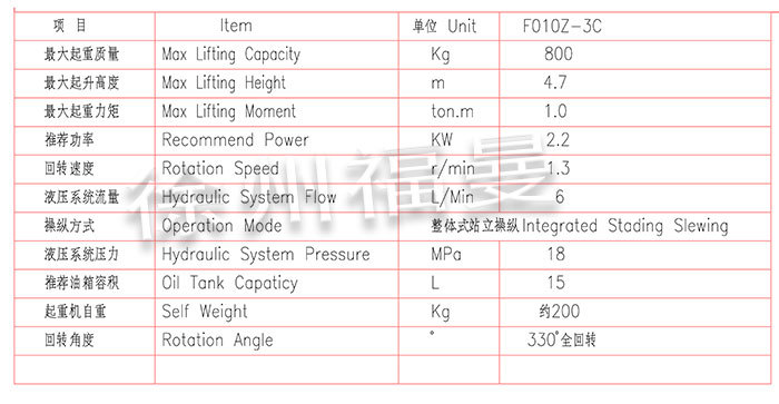 F500S-3CT 船用起重機