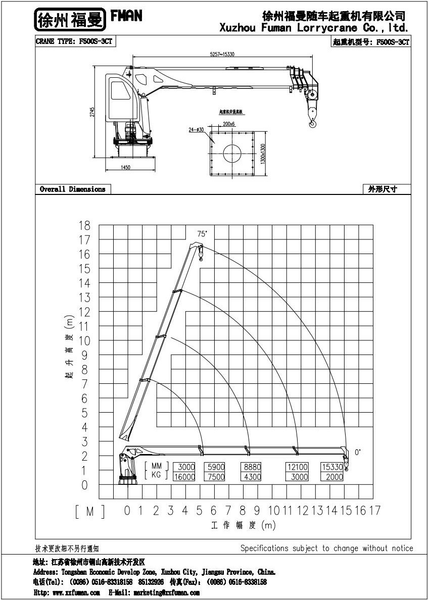 F500S-3CT 船用起重機(jī)