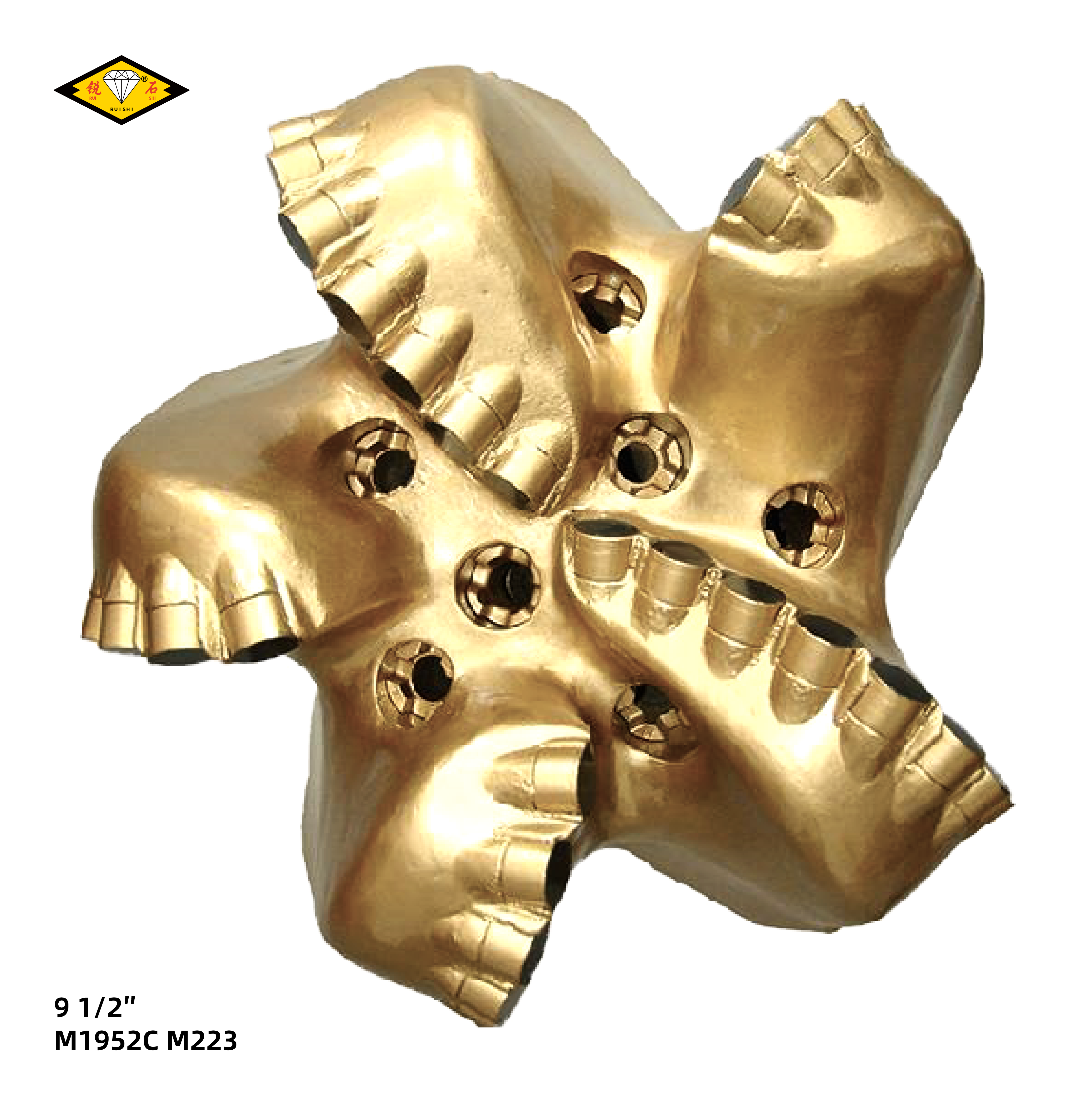 9 1/2 inches matrix body pdc bits with 19mm cutters and 5 blades for soft to medium hard formations（9 1/2″ M1952C M223）
