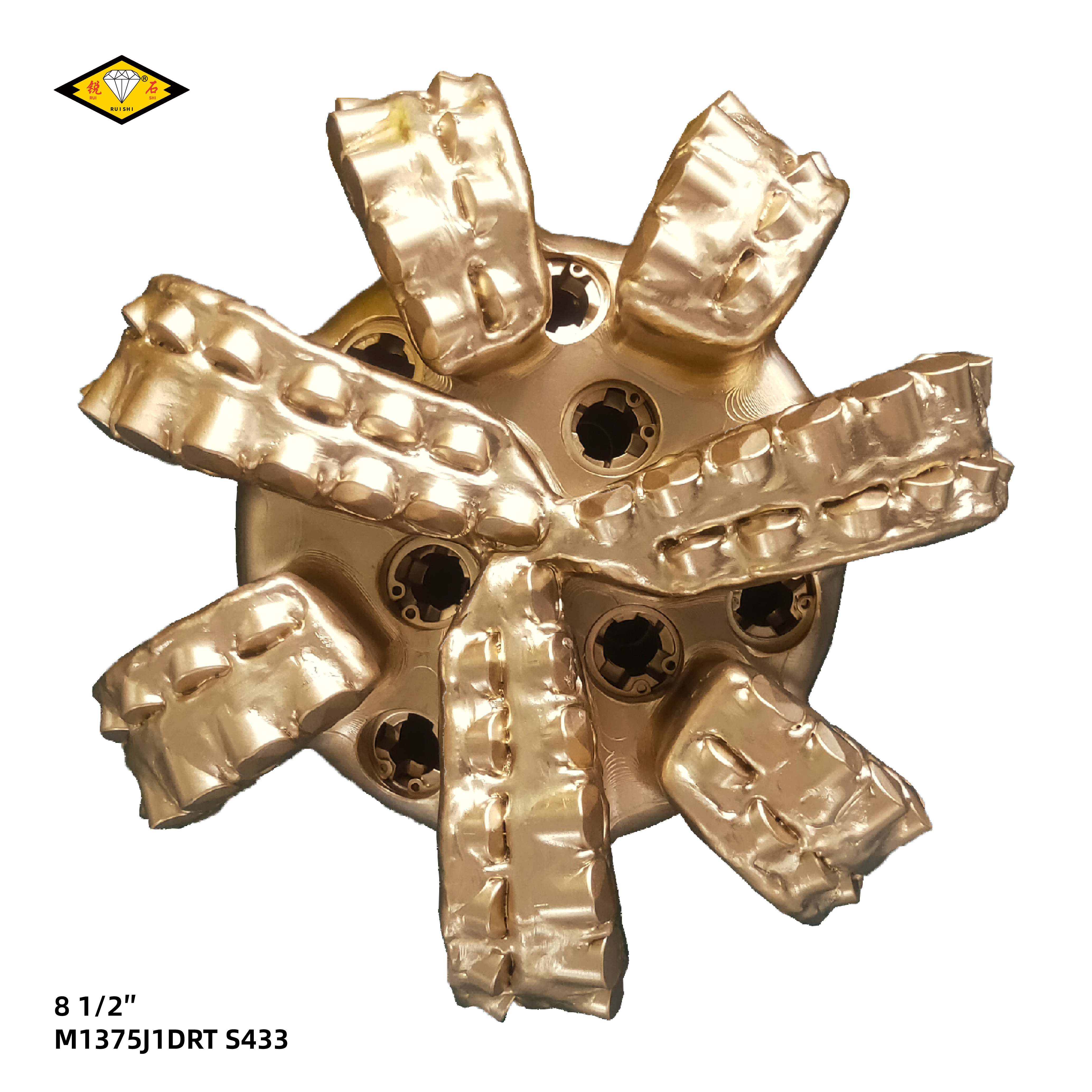 8 1/2 inches matrix body pdc bits with 13mm cutters and 7 blades for hard formations