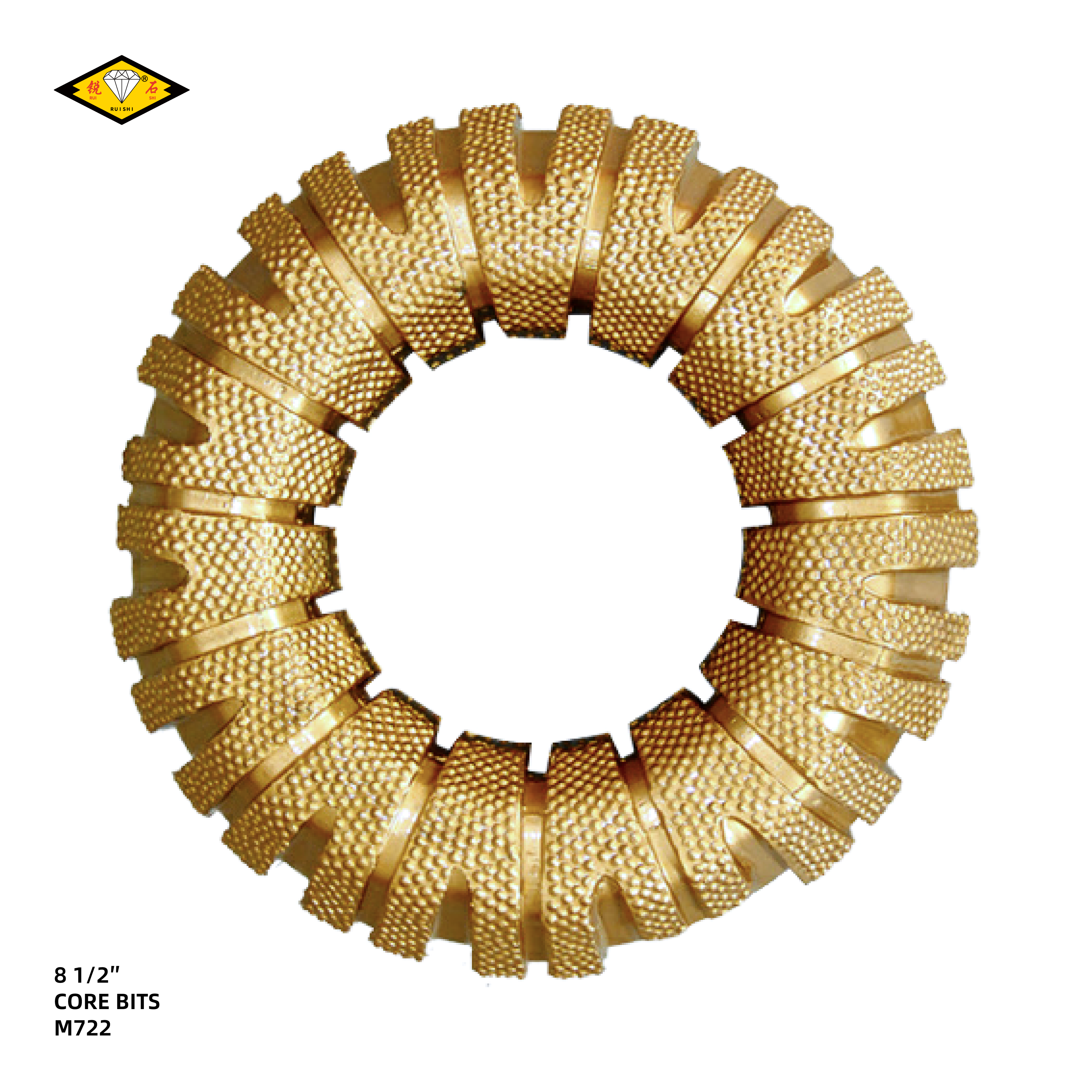 8 1/2 inches M722 natural diamond core bits, suitable for coring in medium hard to hard formations with abrasive properties