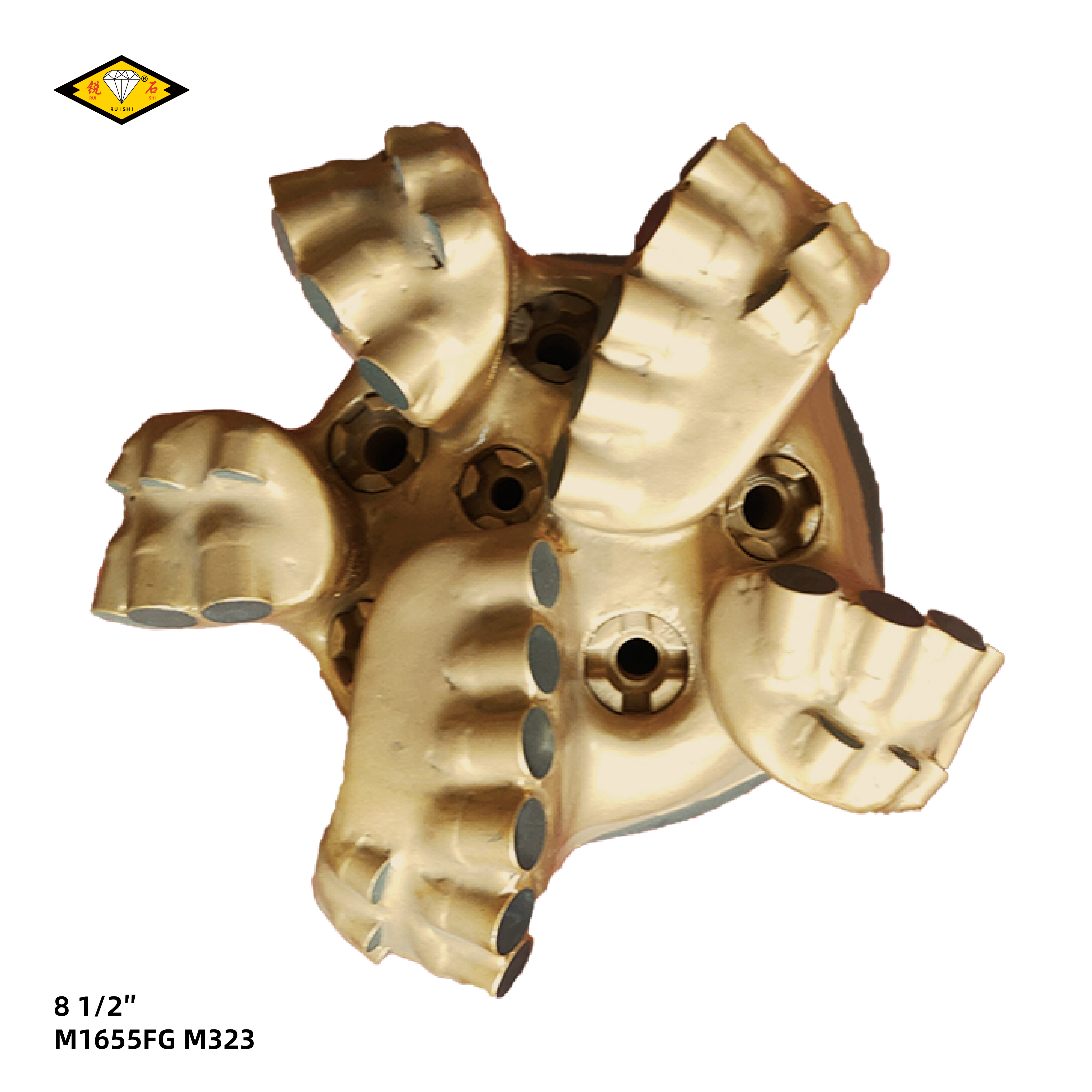 8 1/2 inches matrix body pdc bits with 16mm cutters and 5 blades for medium hard to hard formations