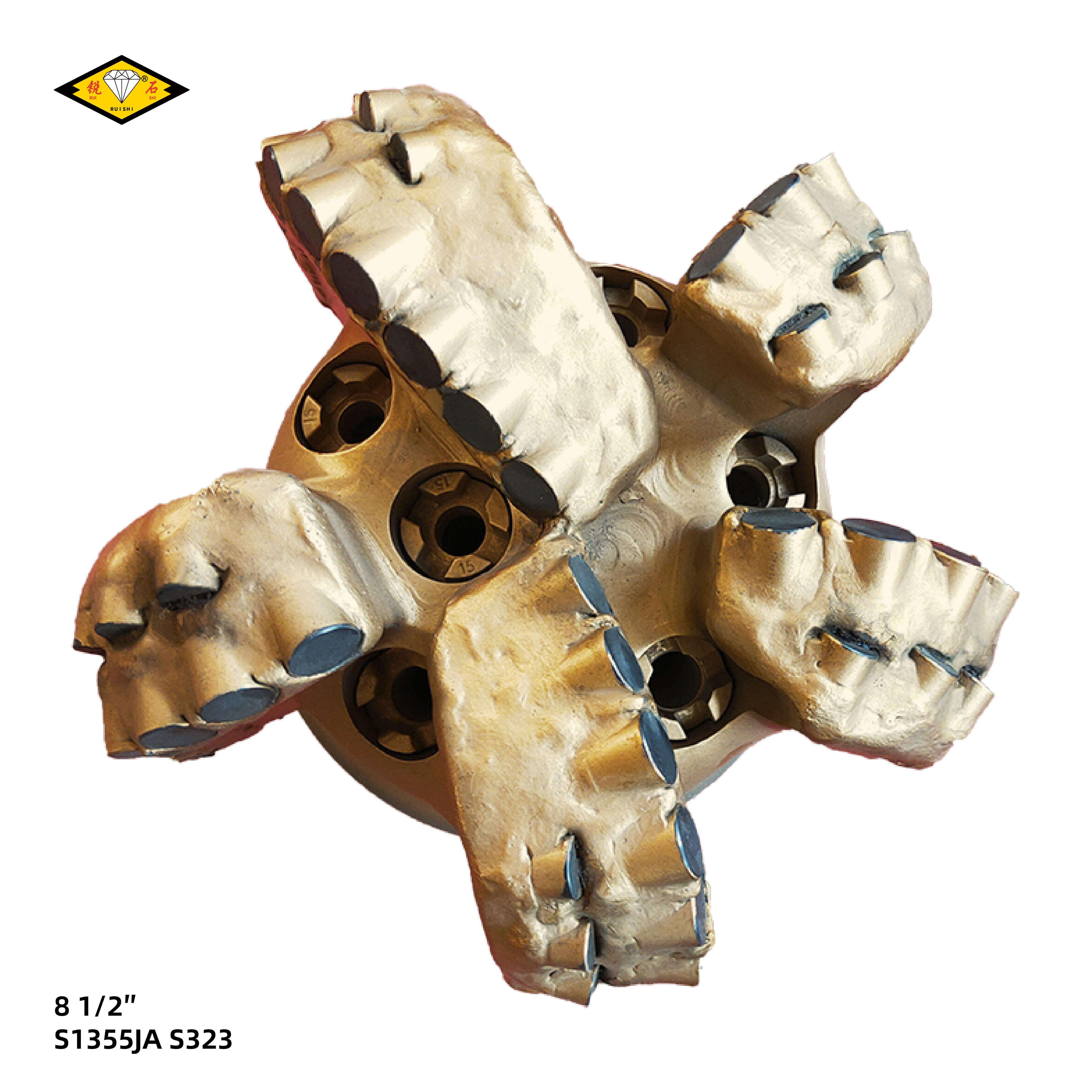 8 1/2 inches steel body pdc bits with 13mm cutters and 5 blades for soft to medium hard formations
