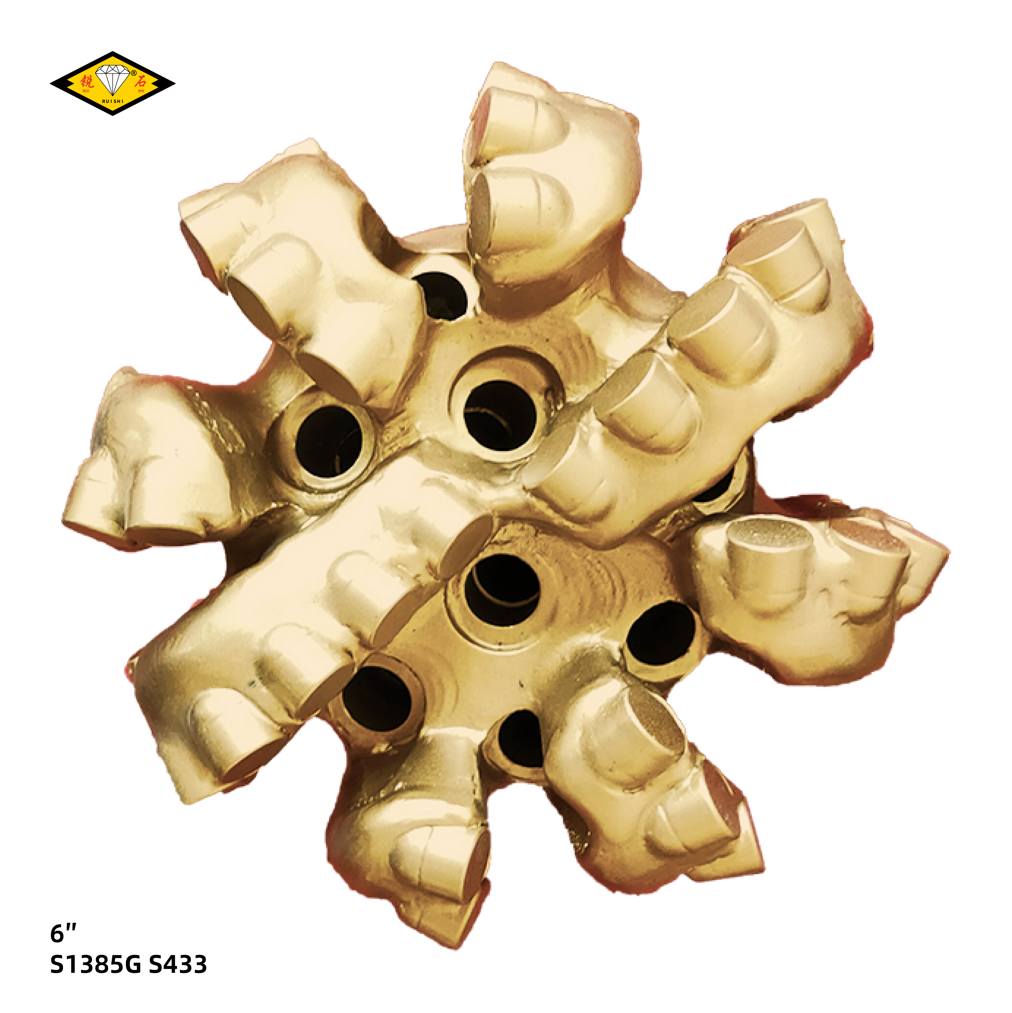 6 inches steel body pdc bits with 13mm cutters and 8 blades for soft to medium hard formations