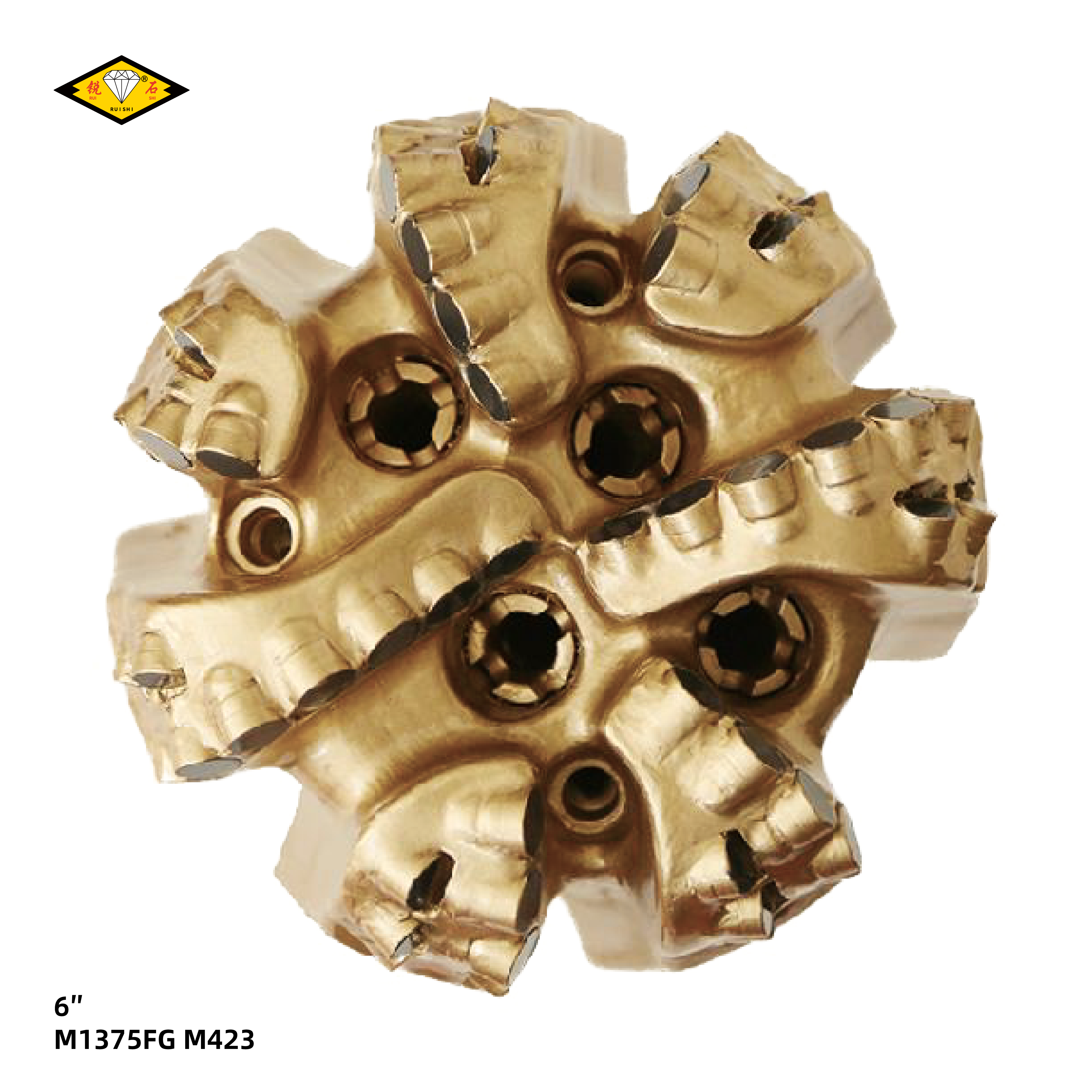 6 inches matrix body pdc bits with 13mm cutters and 7 blades for hard formations