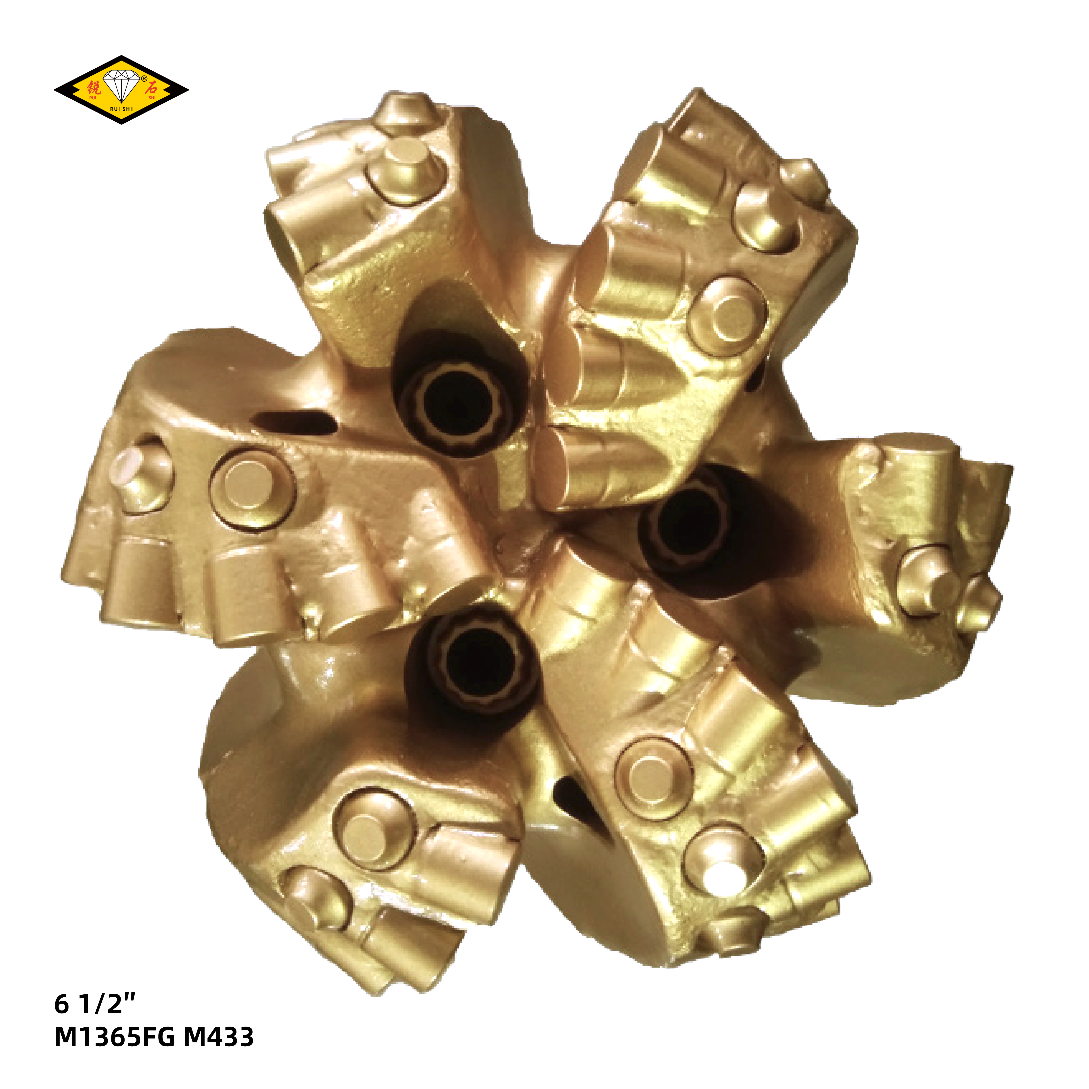 6 1/2 inches matrix body pdc bits with 13mm cutters and 6 blades for medium hard formations