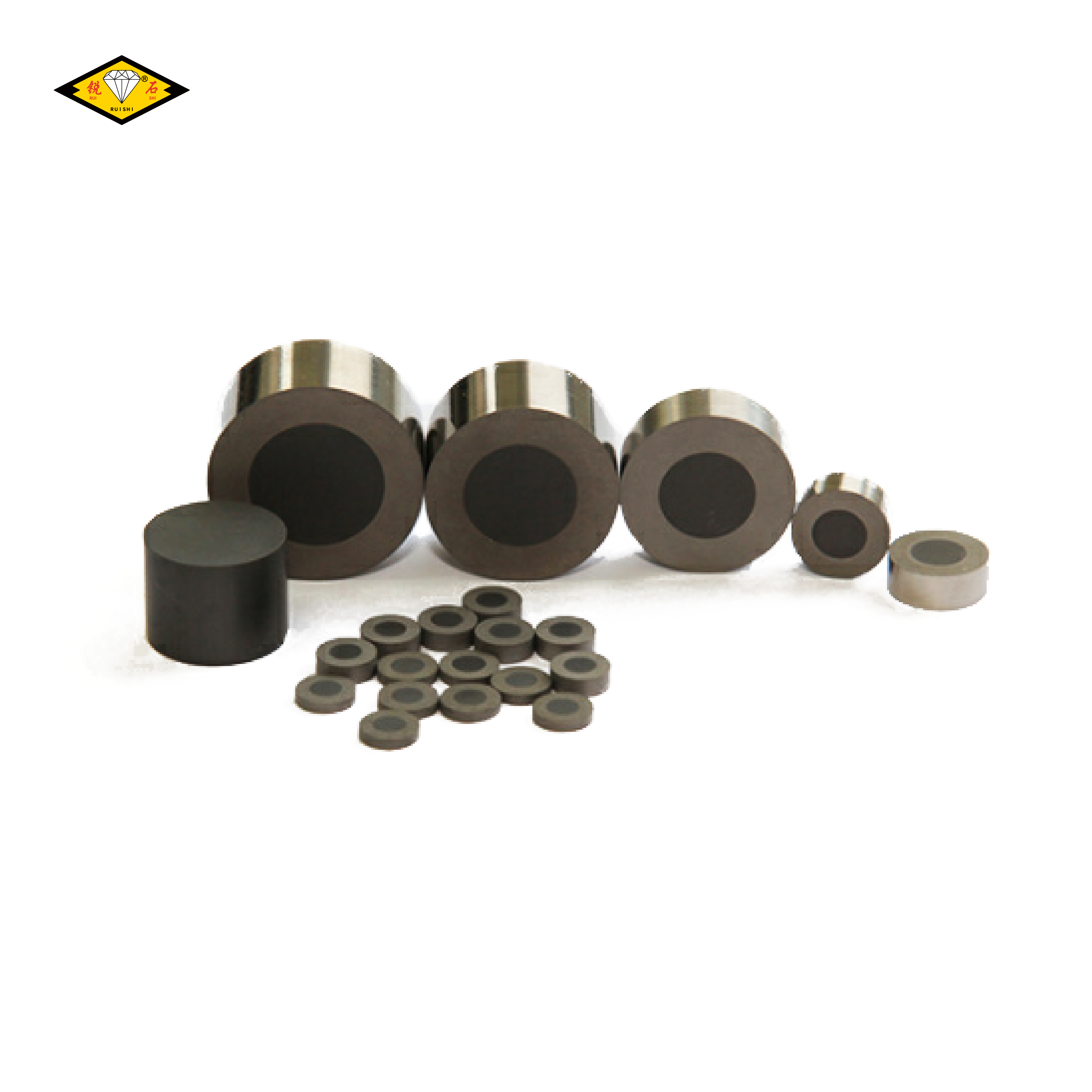 Diamond wire drawing die blank, including RS series and TRS series