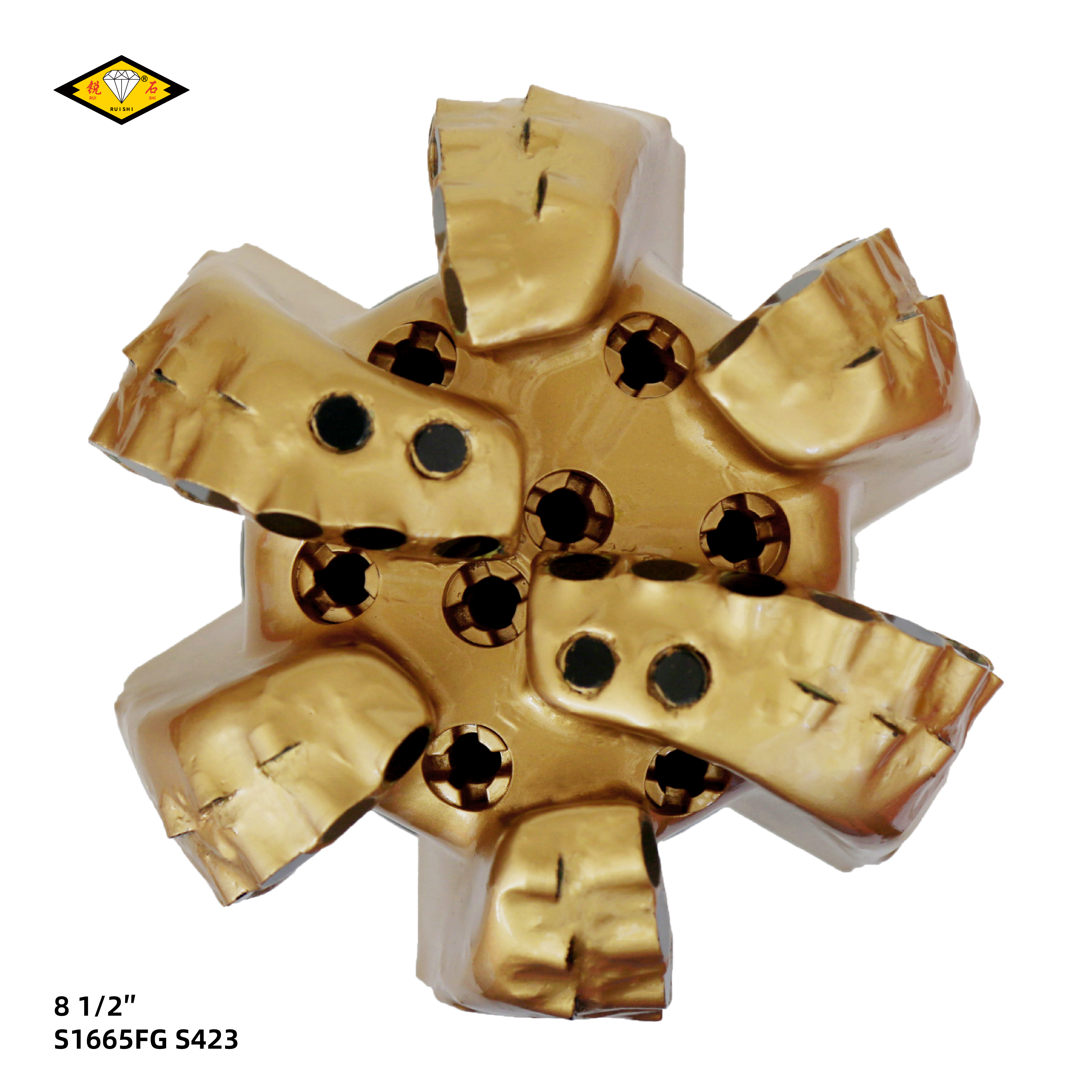 8 1/2 inches steel body pdc bits with 16mm cutters and 6 blades for medium hard formations(8 1/2″ S1665FG S423)