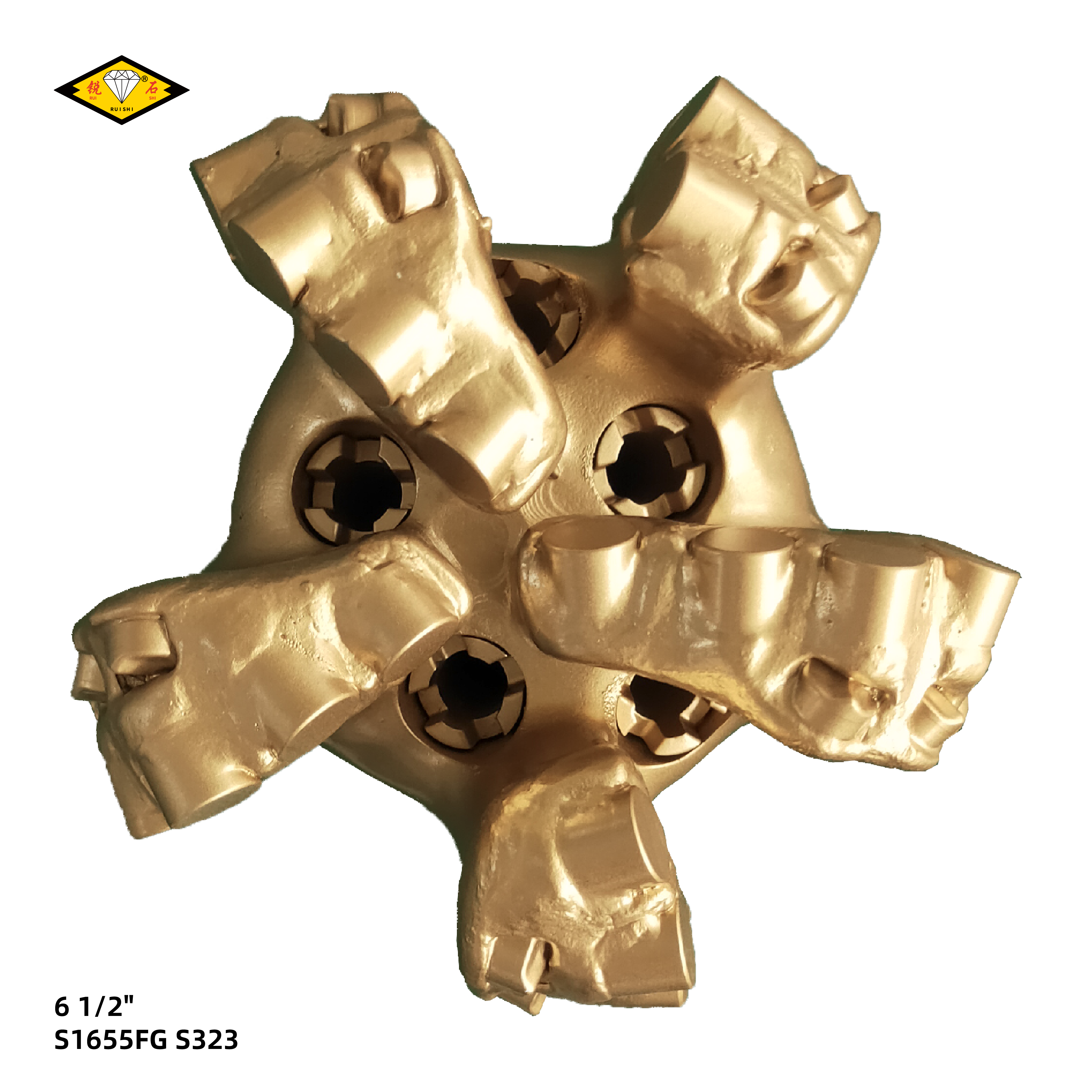 6 1/2 inches steel body pdc bits with 16mm cutters and 5 blades for medium hard formations