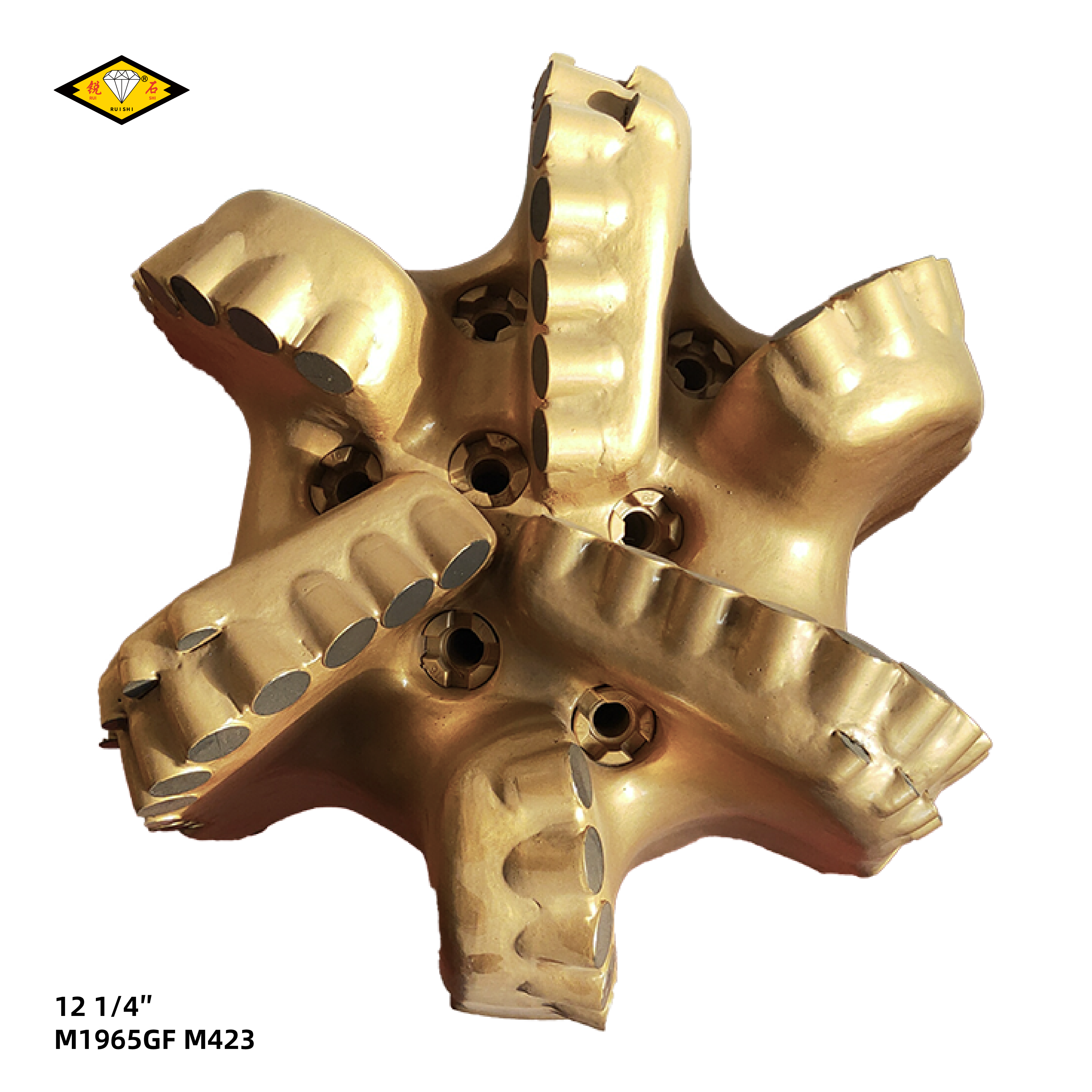 12 1/4 inches matrix body pdc bits with 19mm cutters and 6 blades for medium hard to hard formations