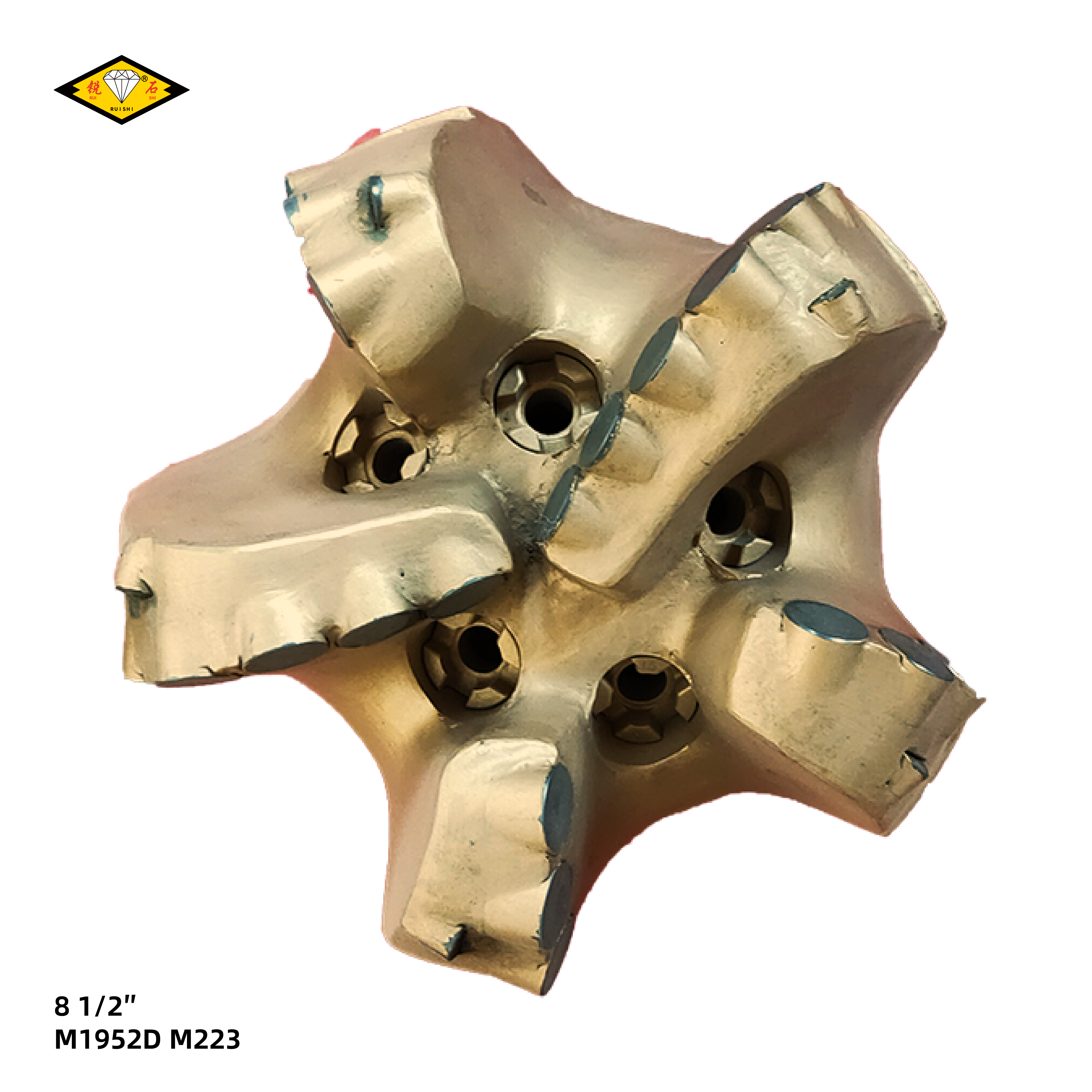 8 1/2 inches matrix body pdc bits with 19mm cutters and 5 blades for medium soft formations（8 1/2″ M1952D M223）