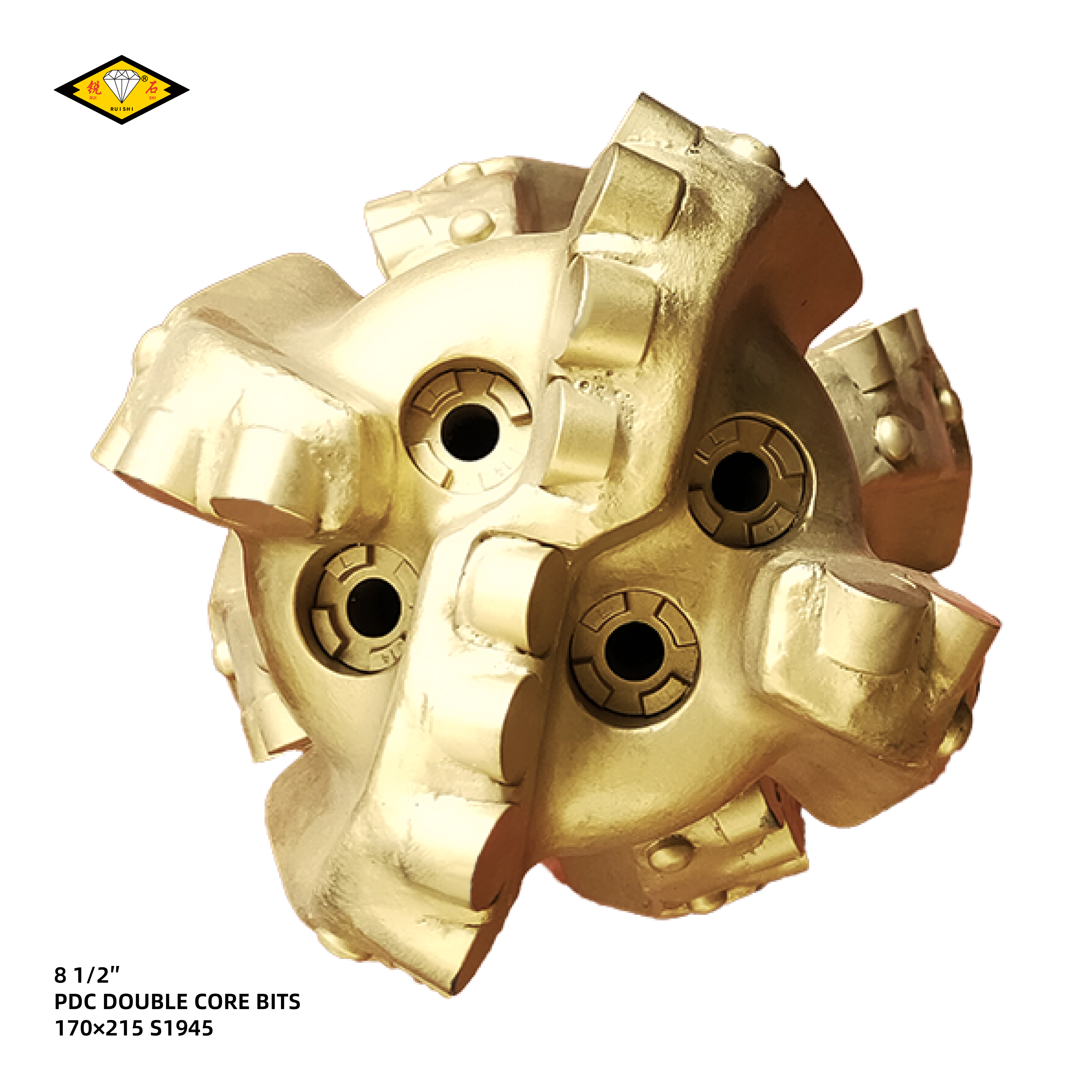 8 1/2 inches PDC double core bits, 19mm PDC cutters, 4 blades, suitable for coring in medium soft formations