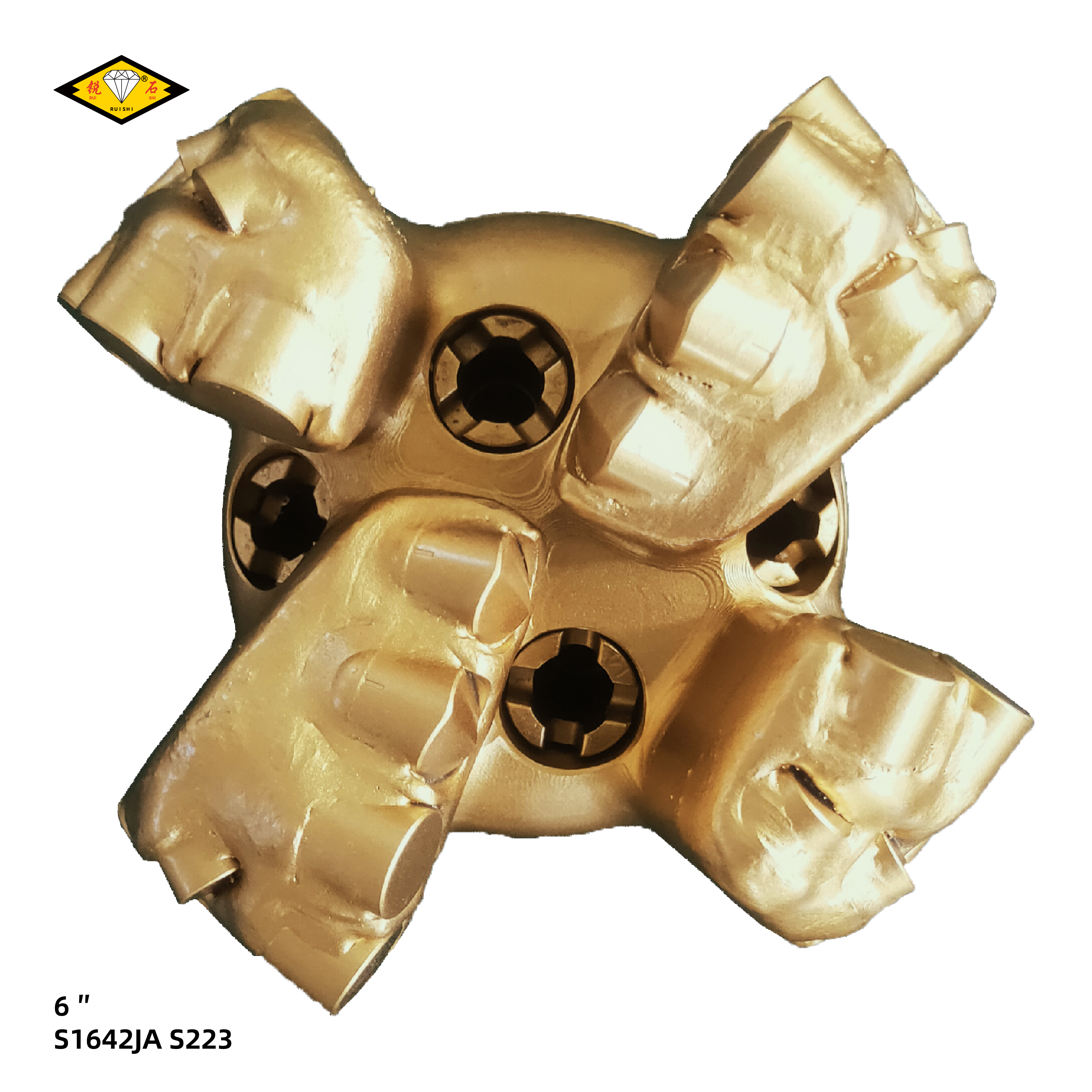 6 inches steel body pdc bits with 16mm cutters and 4 blades for soft formations（6 ″ S1642JA S223）
