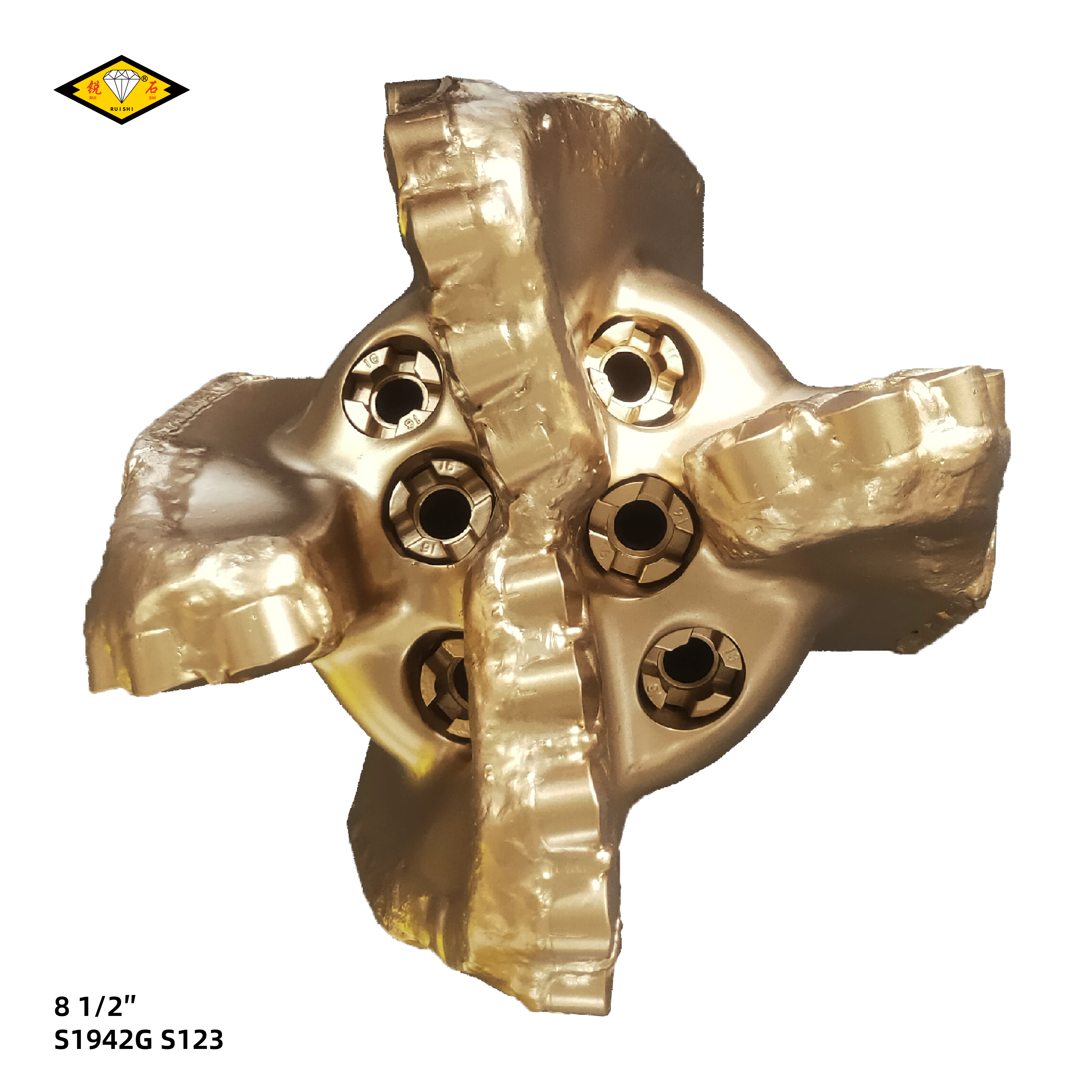 8 1/2 inches steel body pdc bits with 19mm cutters and 4 blades for medium soft formations（8 1/2″ S1942G S123）