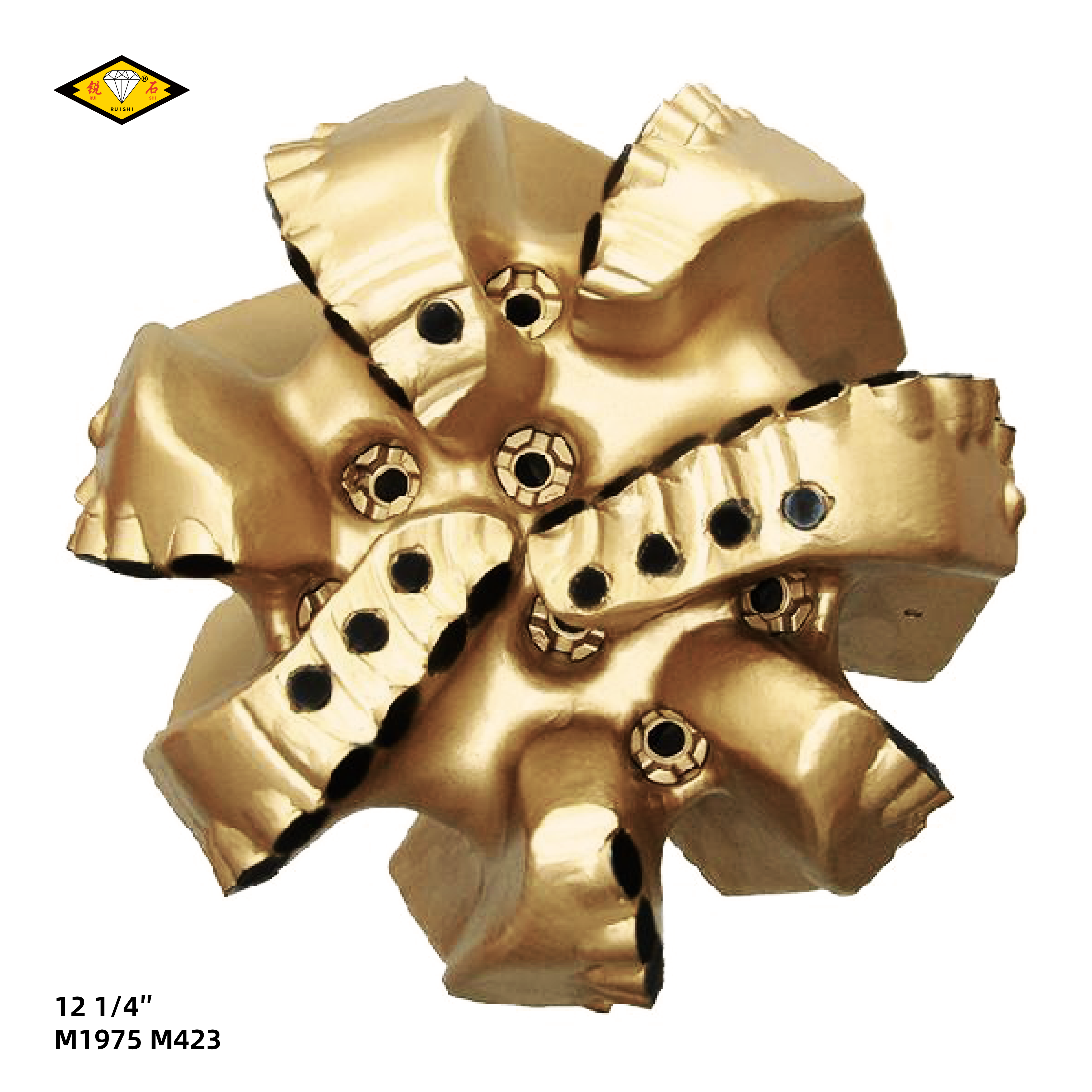 12 1/4 inches matrix body pdc bits with 19mm cutters and 7 blades for medium hard formations