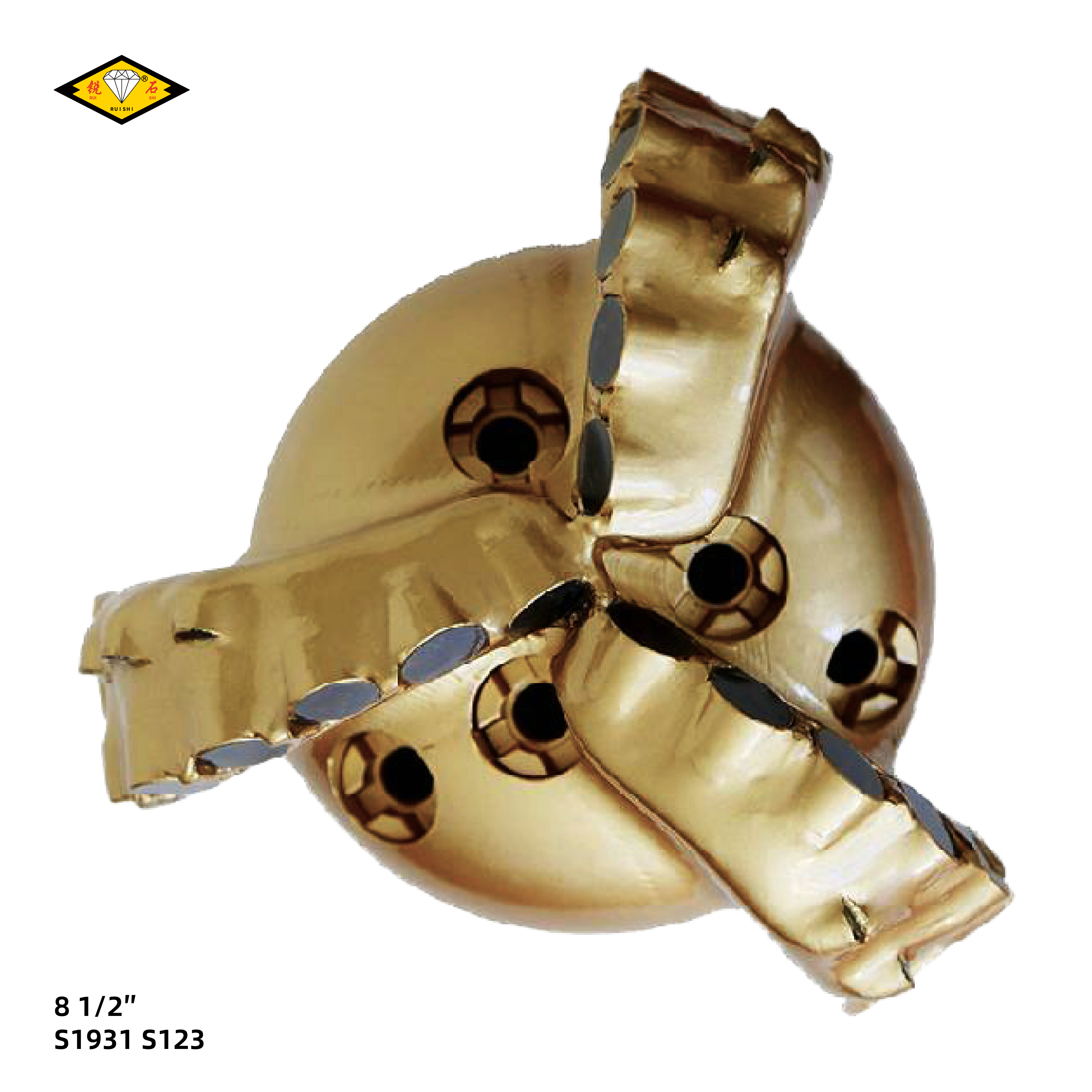 8 1/2 inches steel body pdc bits with 19mm cutters and 3 blades for soft formations（8 1/2″ S1931 S123）