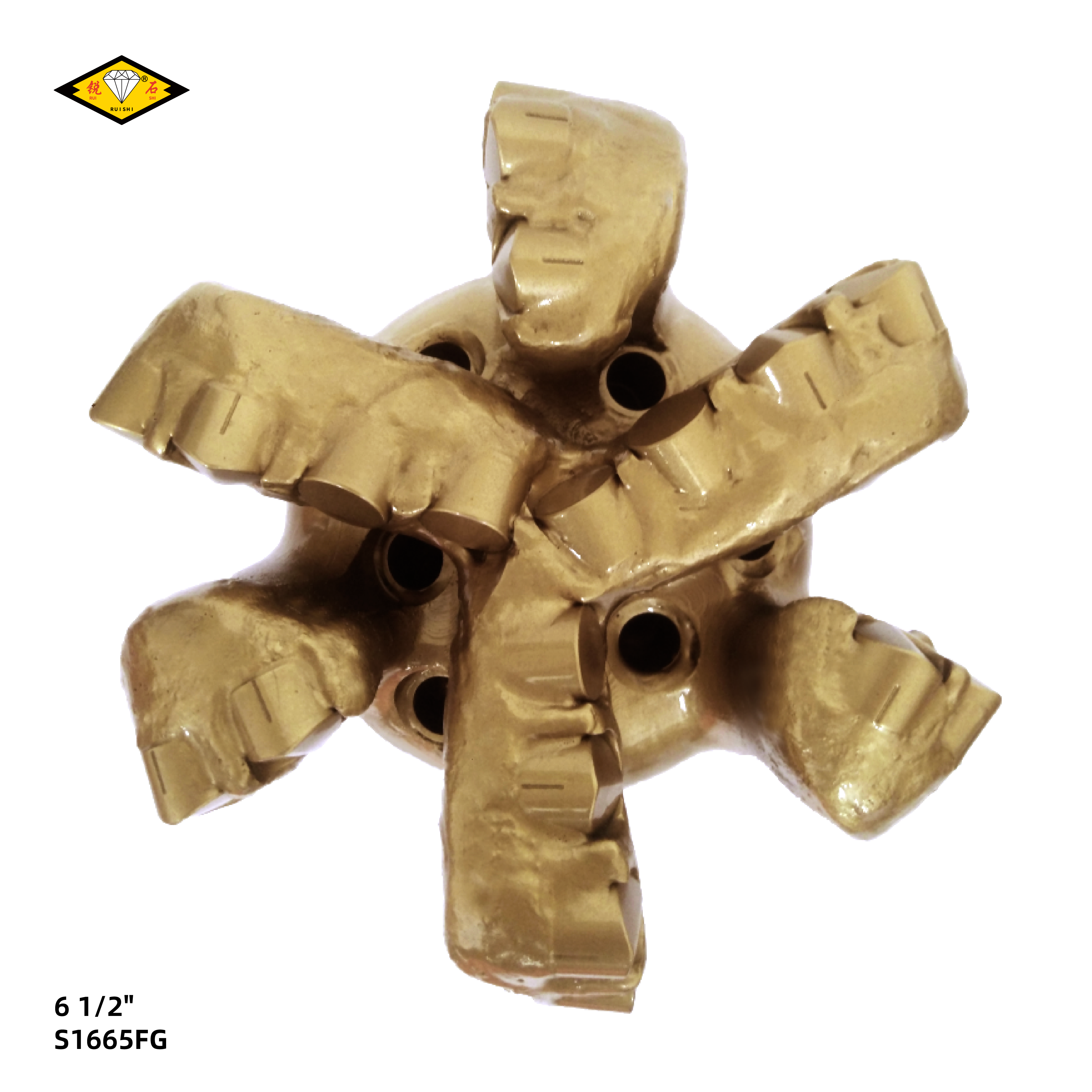 6 1/2 inches steel body pdc bits with 16mm cutters and 6 blades for soft to medium hard formations