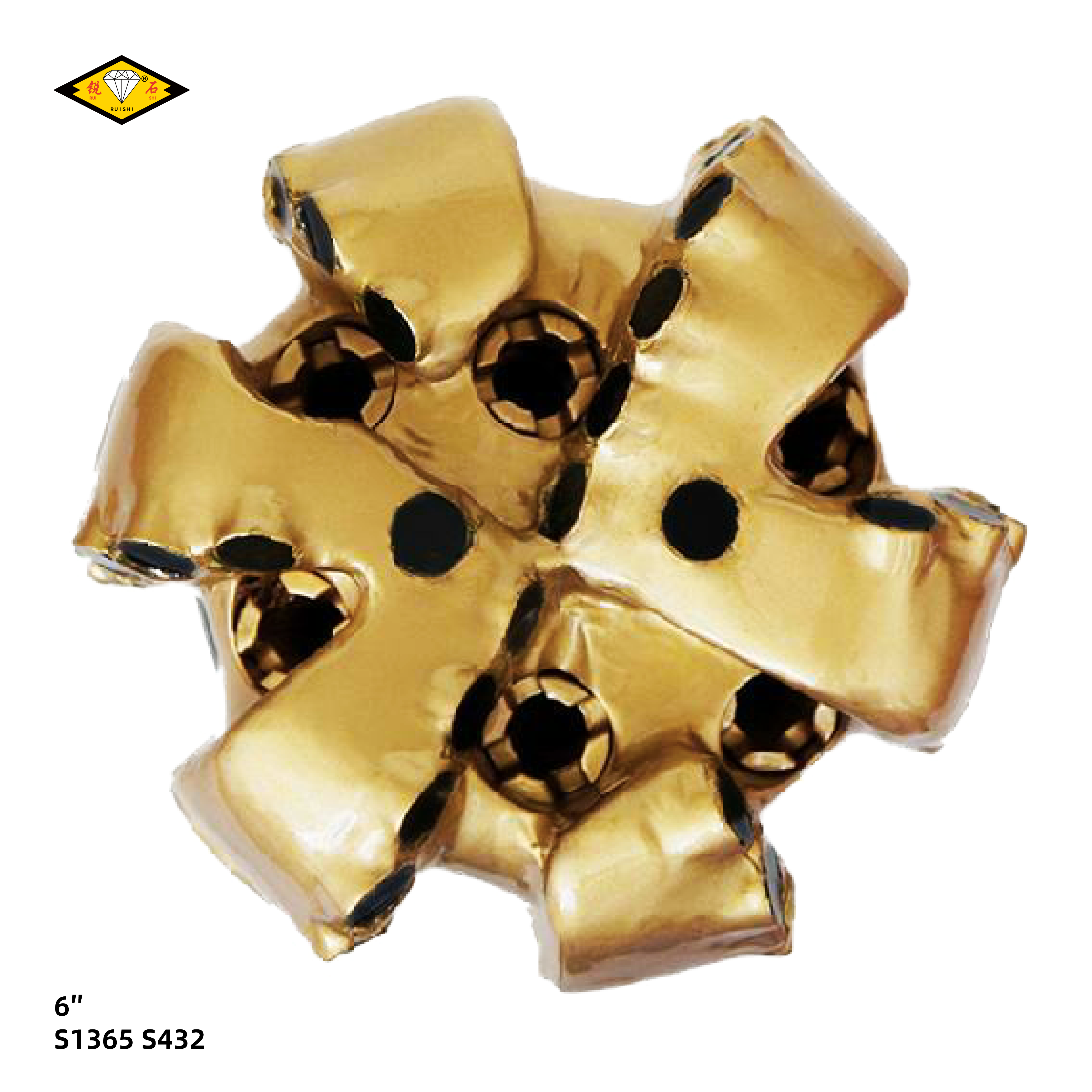 6 inches steel body pdc bits with 13mm cutters and 6 blades for medium hard formations