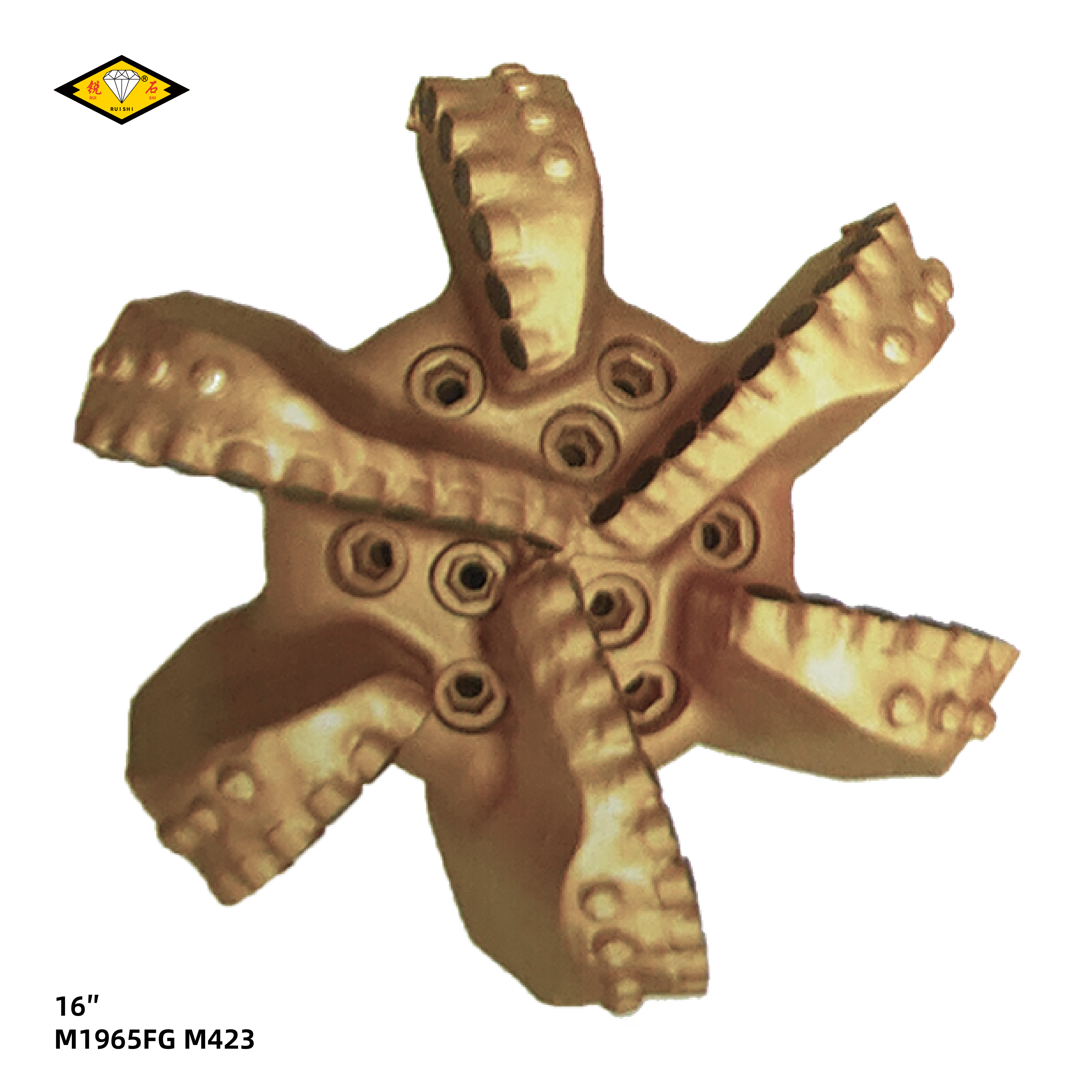 16 inches matrix body pdc bits with 19mm cutters and 6 blades for medium hard formations