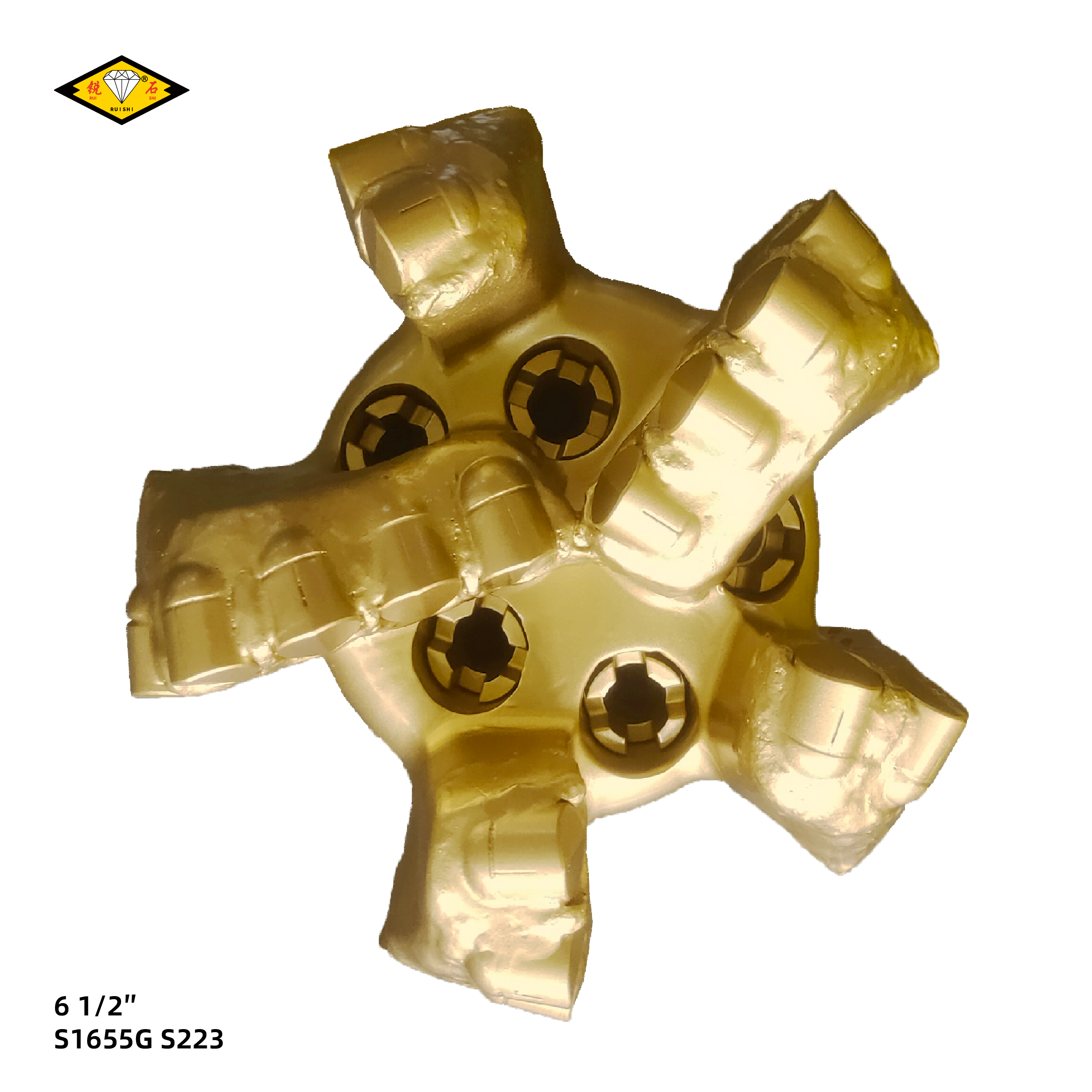 6 1/2 inches steel body pdc bits with 16mm cutters and 5 blades for medium hard formations