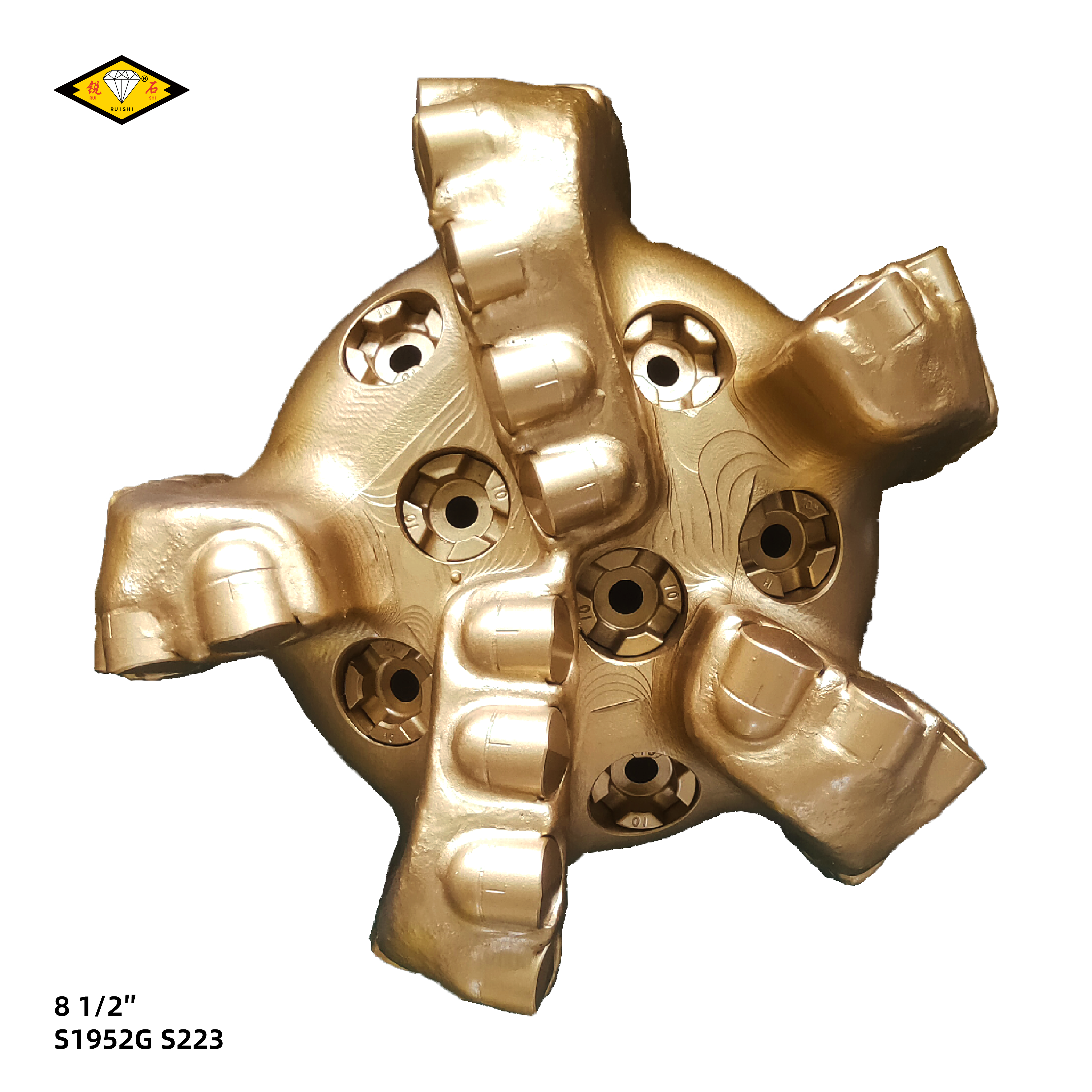 8 1/2 inches steel body pdc bits with 19mm cutters and 5 blades for medium soft formations（8 1/2″ S1952G S223）