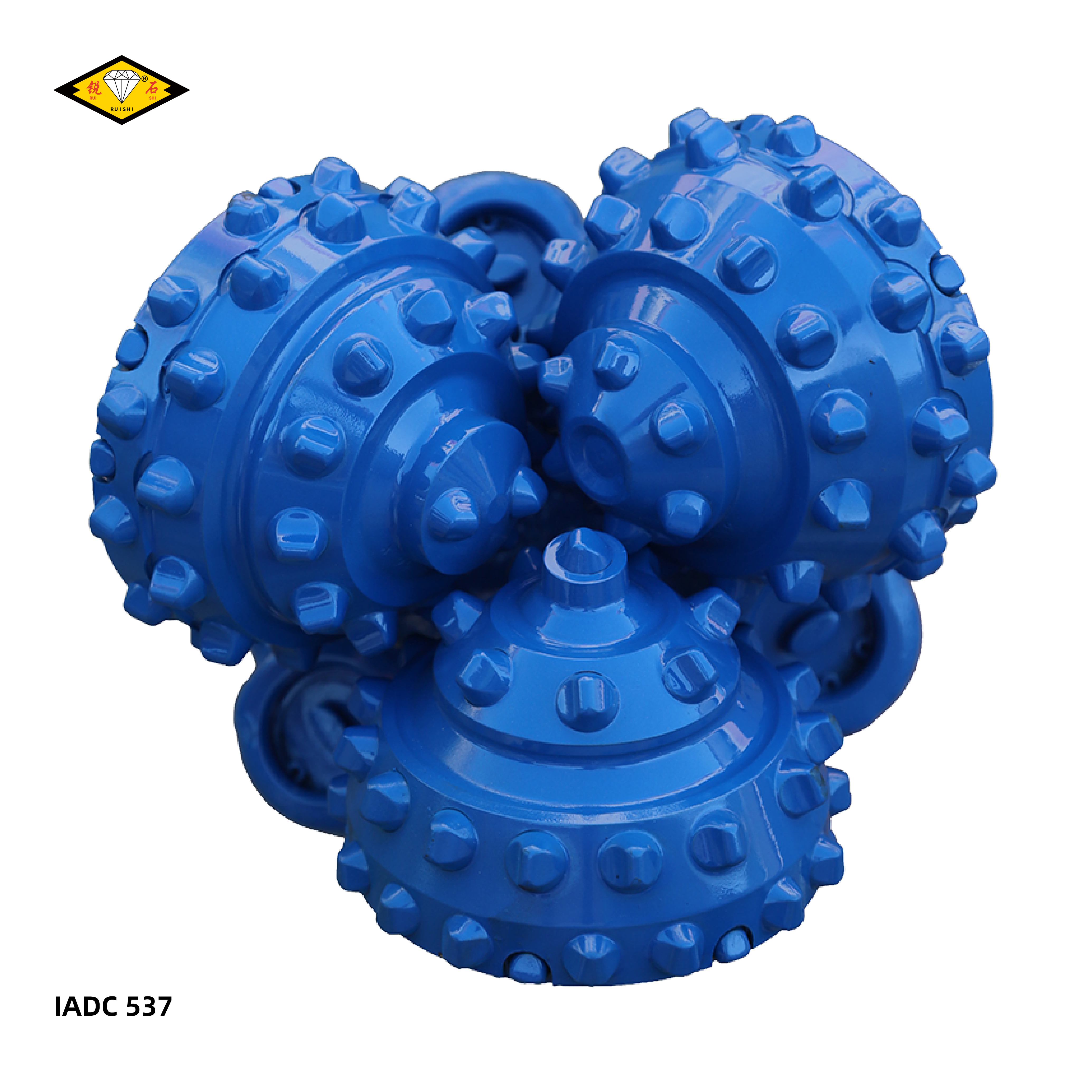 IADC537，三牙轮镶齿钻头，适用于低抗压强度的软到中硬地层