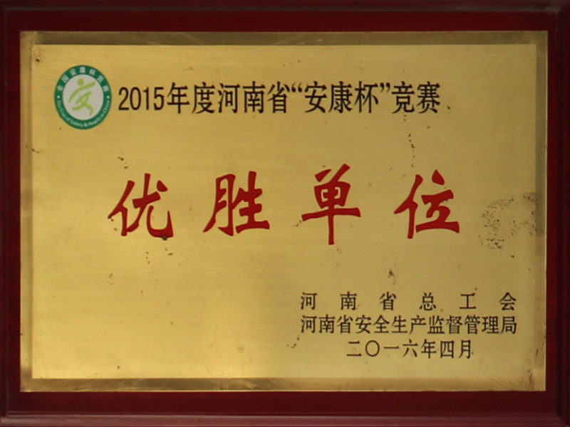 2015 Henan Ankang Cup Competition Winner 2015 Henan Ankang Cup Competition Winner