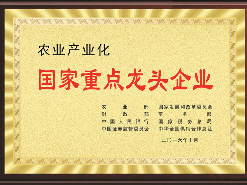 National key leading enterprises National key leading enterprises