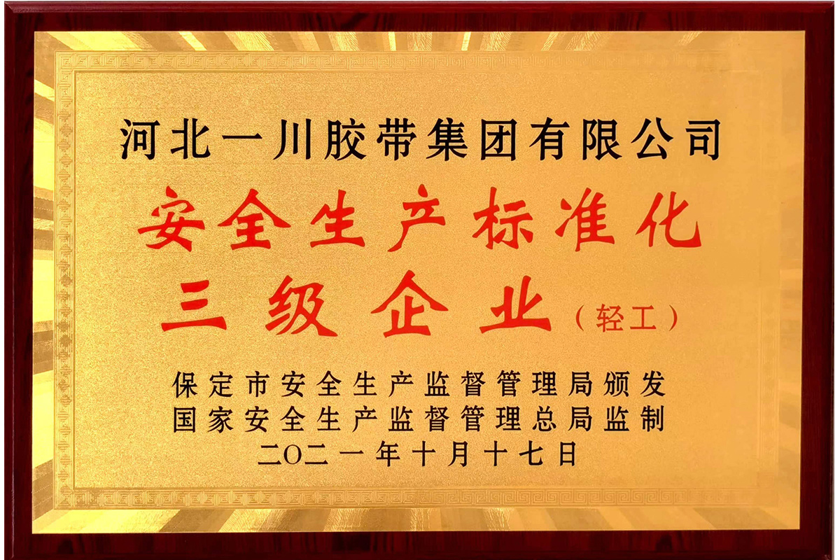 安全生產(chǎn)標(biāo)準(zhǔn)化三級企業(yè) (輕工)