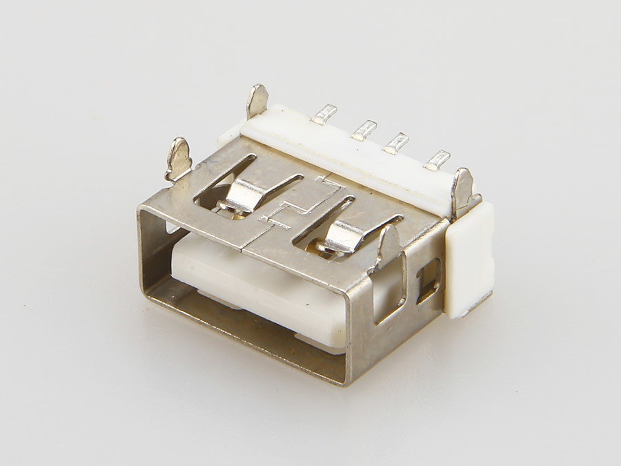 USB 2.0 AF 母座 4PIN 短體側立式 DIP 90度