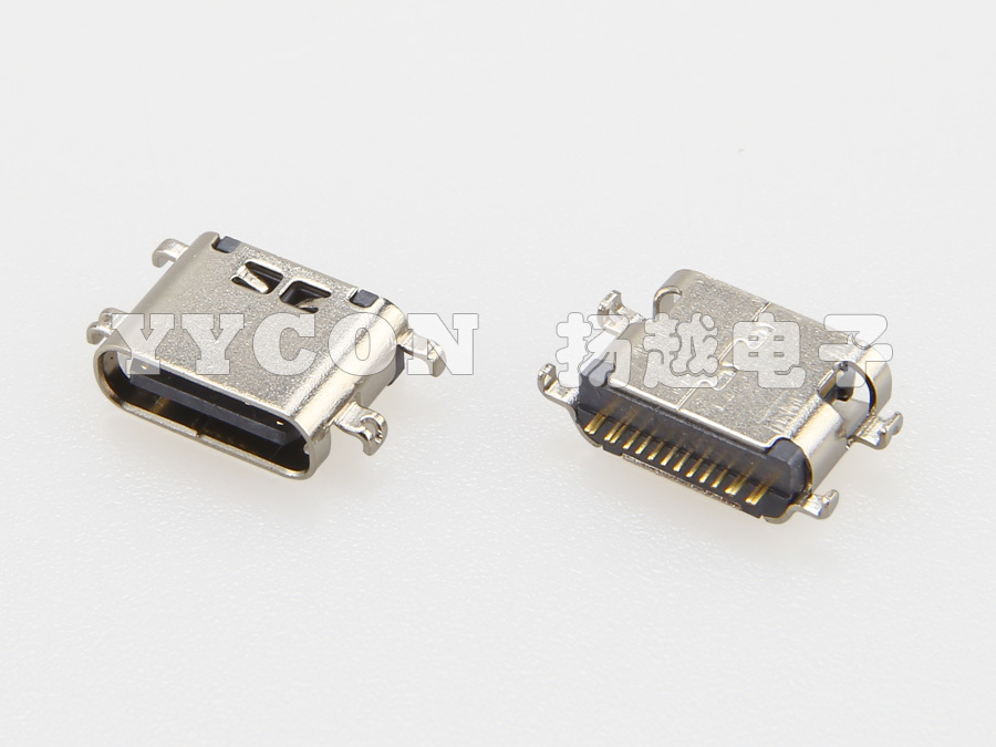 USB 3.1 TYPE CF 母座 16PIN 沉板1.60mm SMT